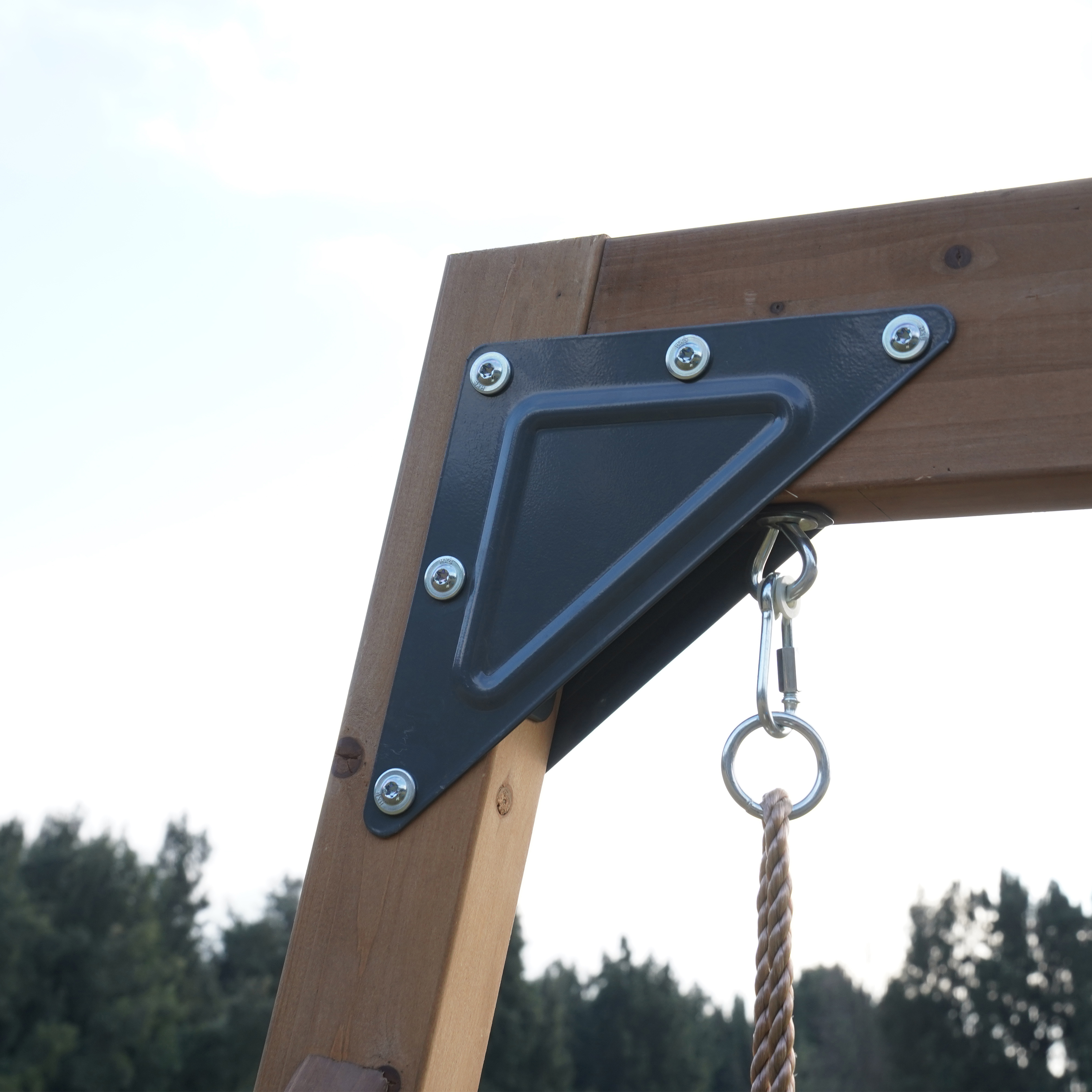 AXI Noud Climbing Frame with Playhouse, Swings, Trapeze and Climbing Wall – Pastel Blue Slide and Tube Slide