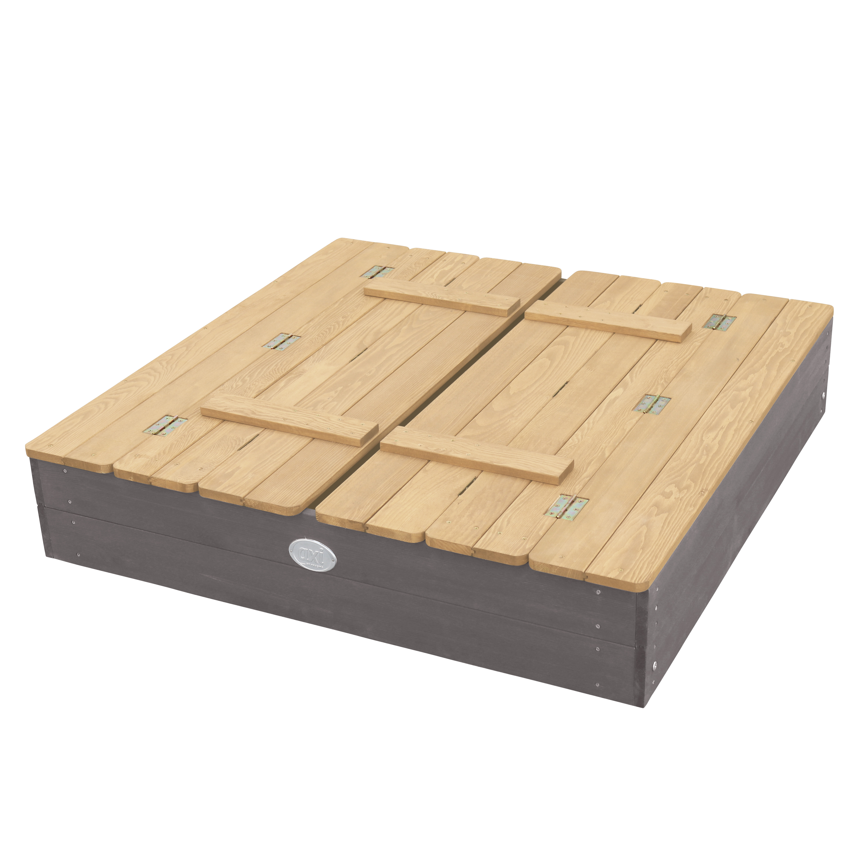 AXI Ella Sandbox with benches - 100 x 95 cm - Grey/Brown
