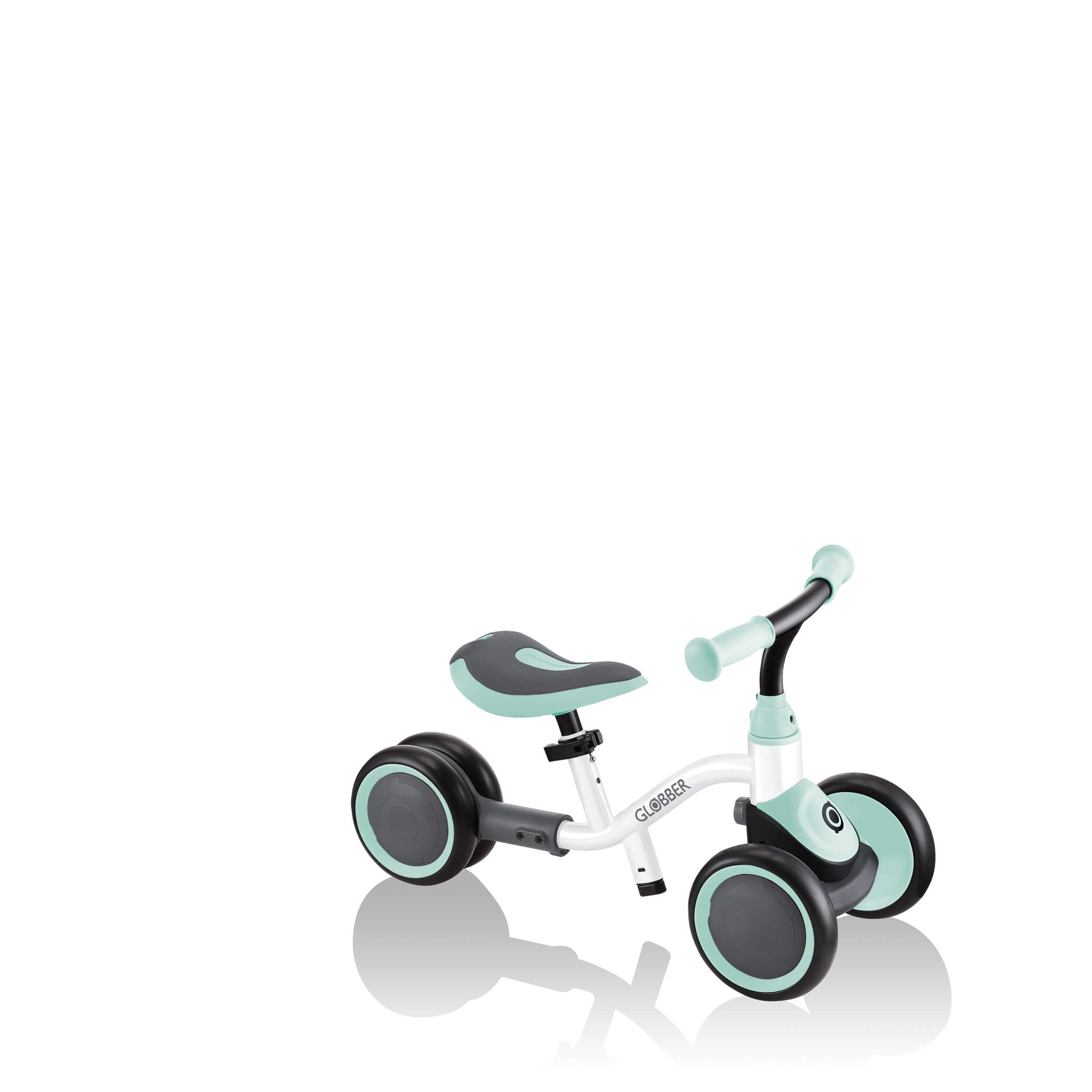 Globber Learning Bike 3-in-1 Leerfiets Wit Pastel Mint-4895224405771 Globber Learning Bike 3-in-1 Leerfiets Wit Pastel Mint