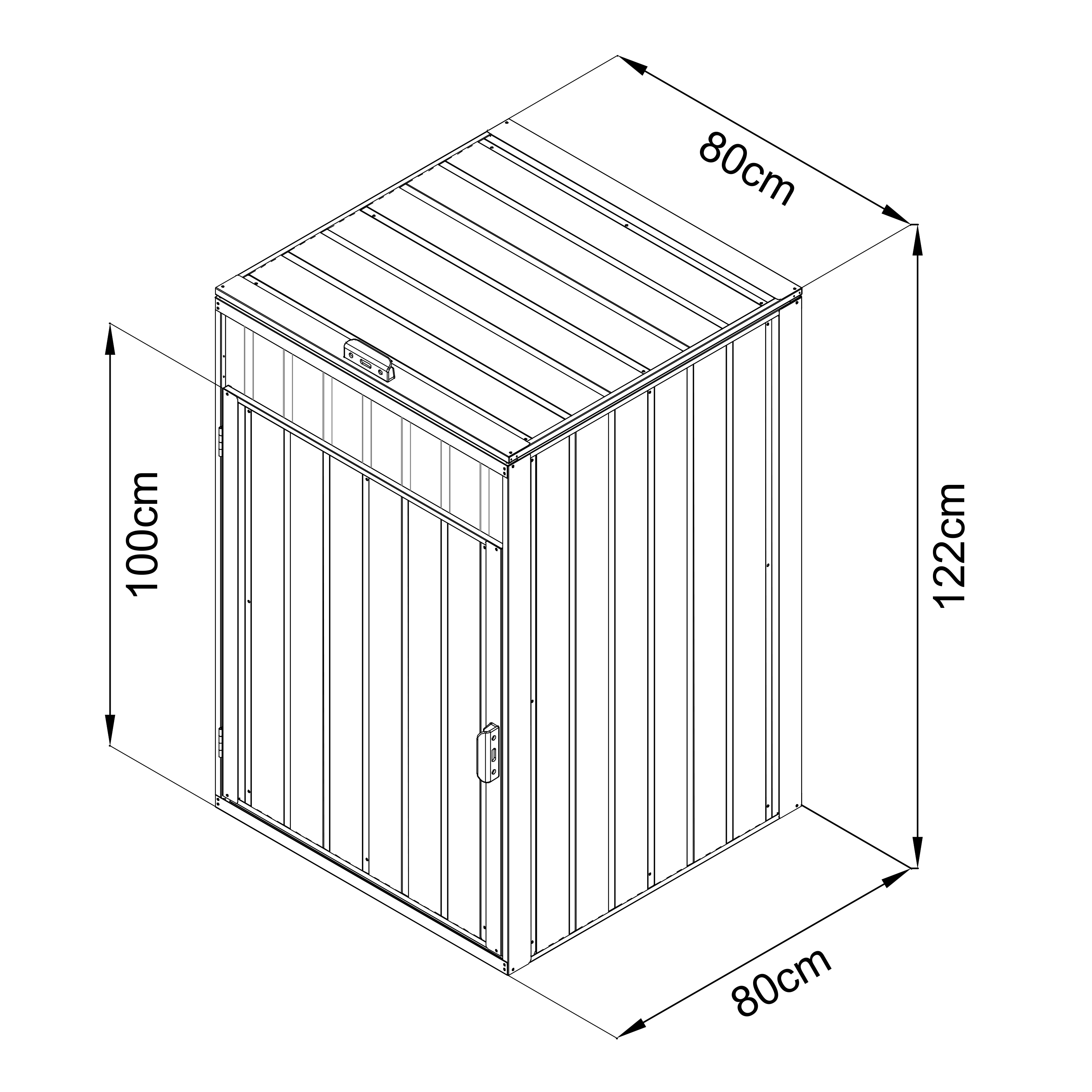 AXI Owen metal Container Enclosure Anthracite - 1 container