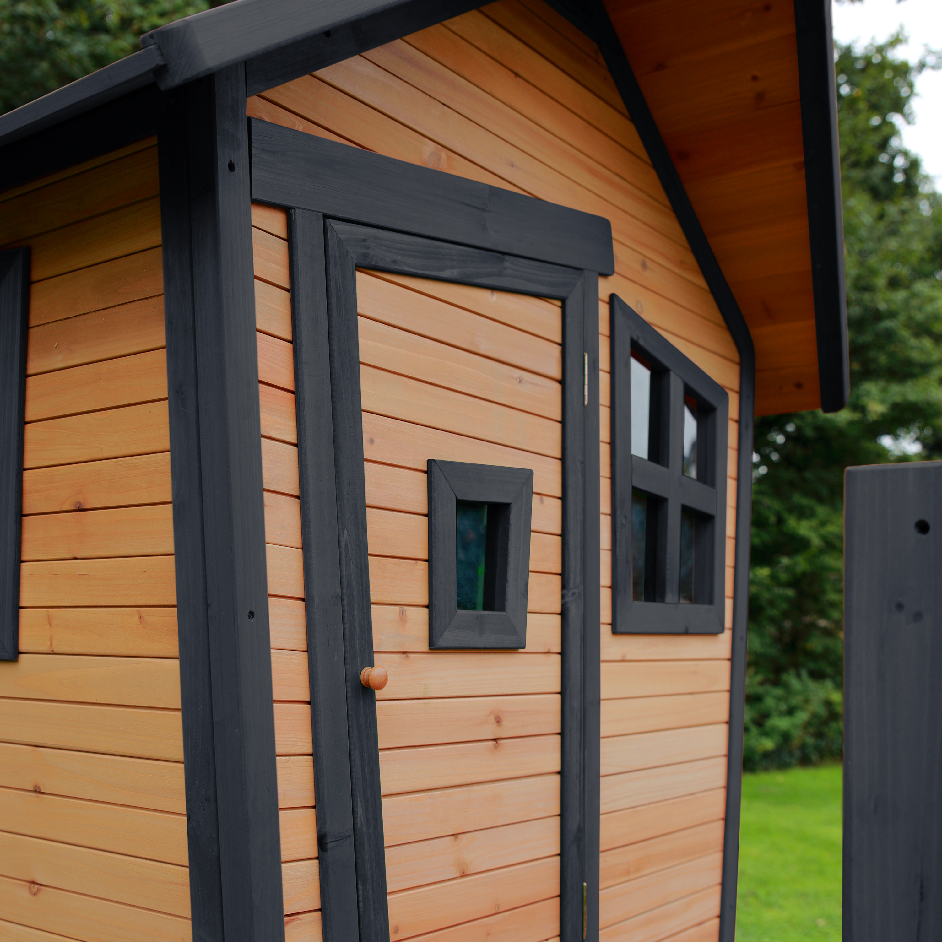 AXI Robin Playhouse Brown/Anthracite - Purple Slide-8720365060465 AXI Robin Playhouse Brown/Anthracite - Purple Slide