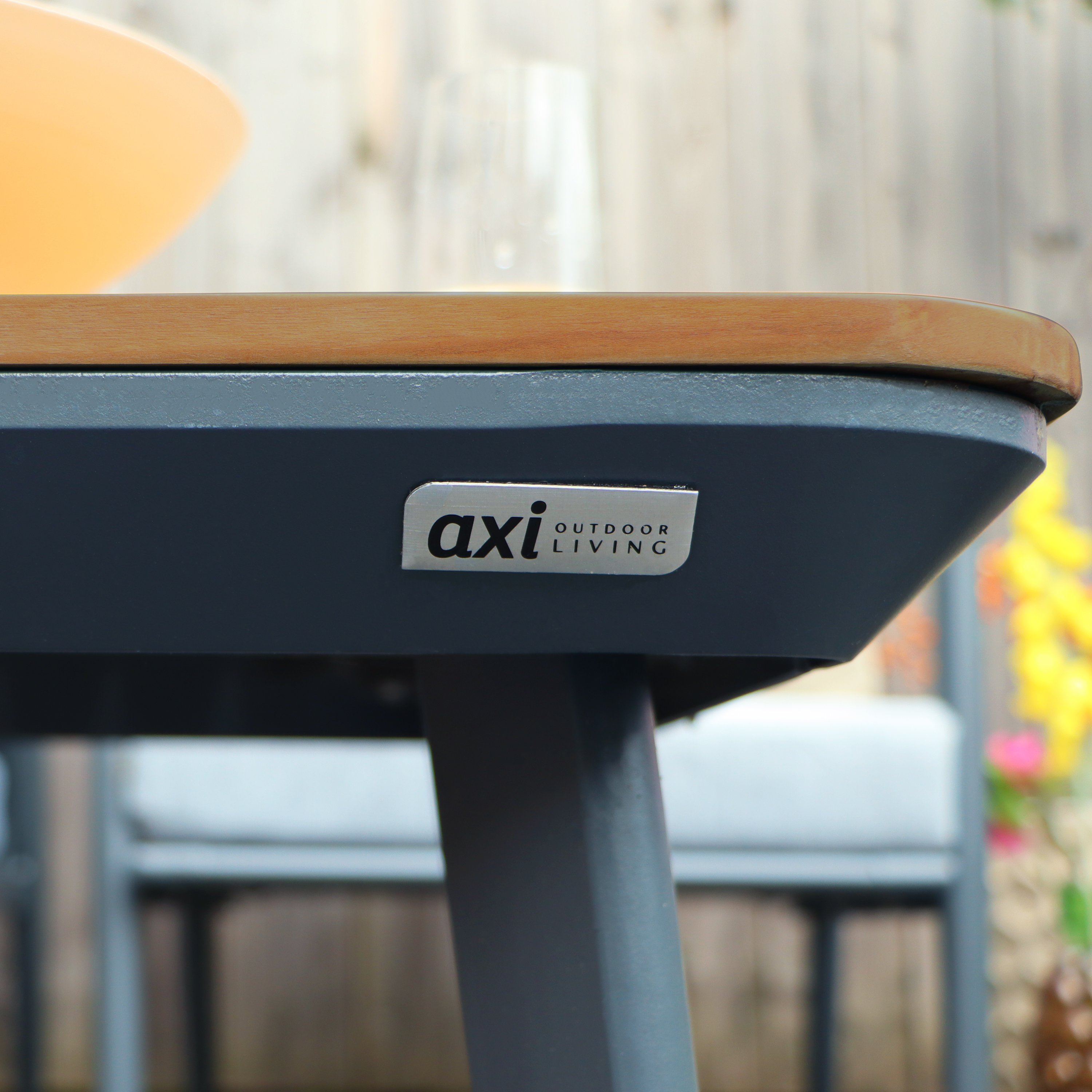 AXI Bibi 4-piece Lounge Set with sofa, table and two chairs - Anthracite/Teak