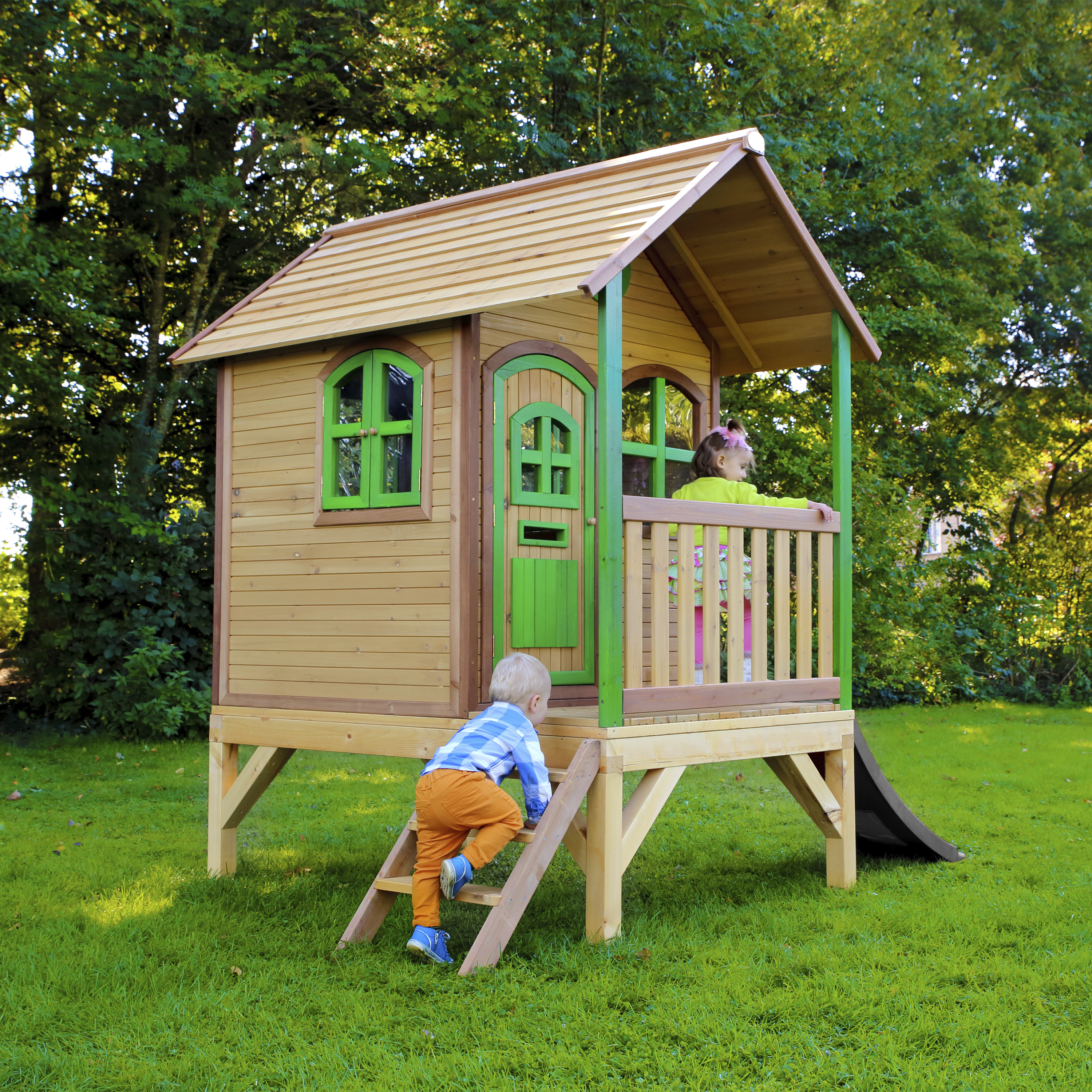 AXI Tom Playhouse Brown/Green - Grey Slide