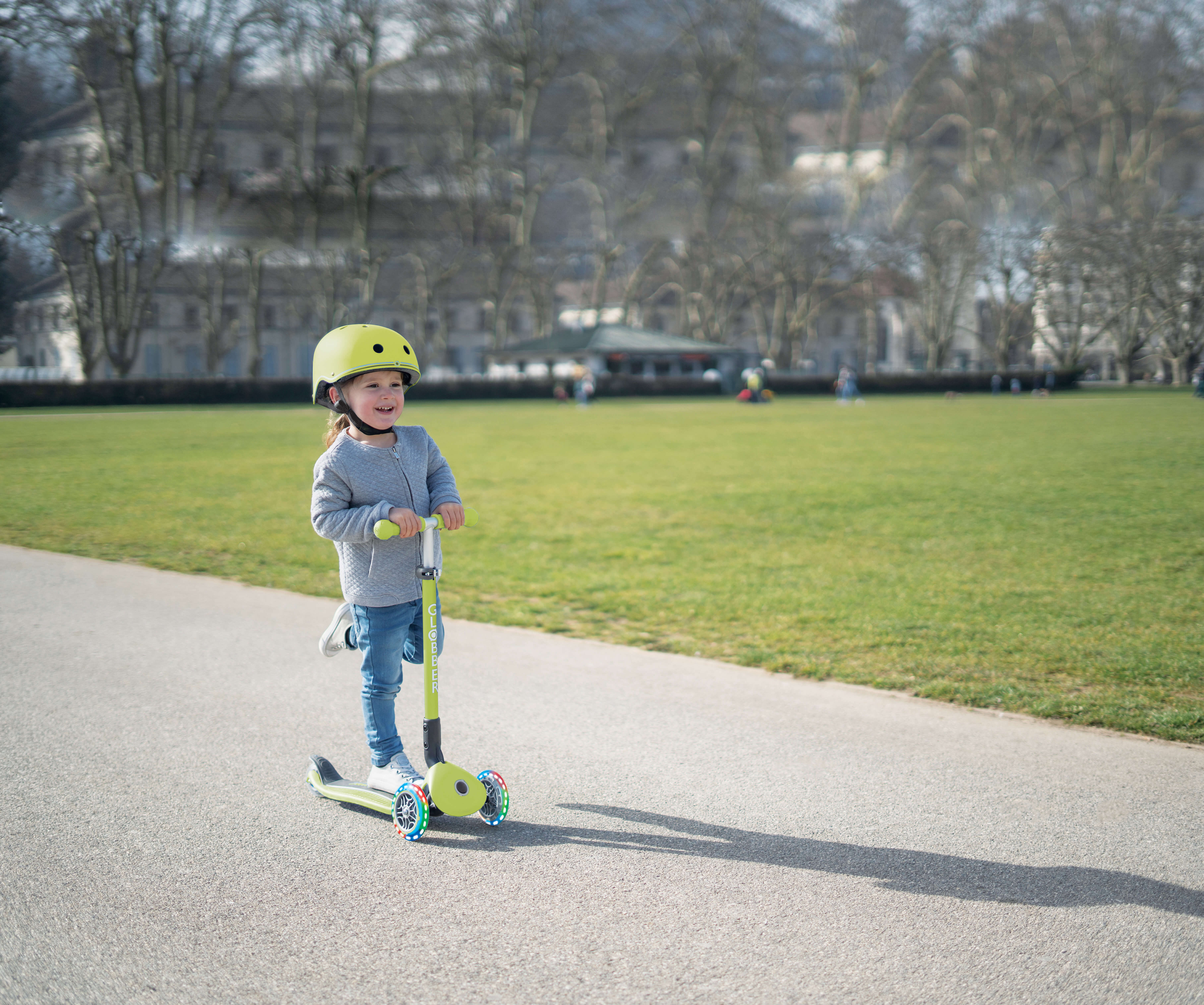 Globber Primo Foldable Lights Step Groen