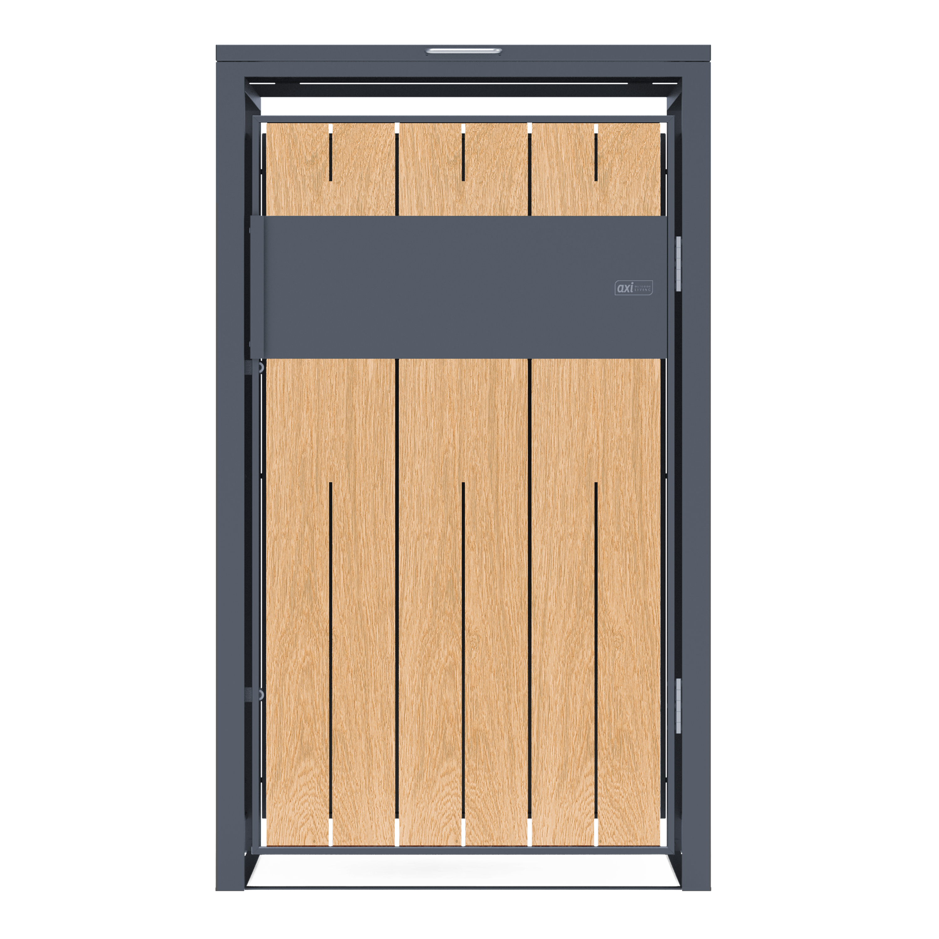 AXI Luke Metal Garbage Bin Shed - 1 Garbage Bin