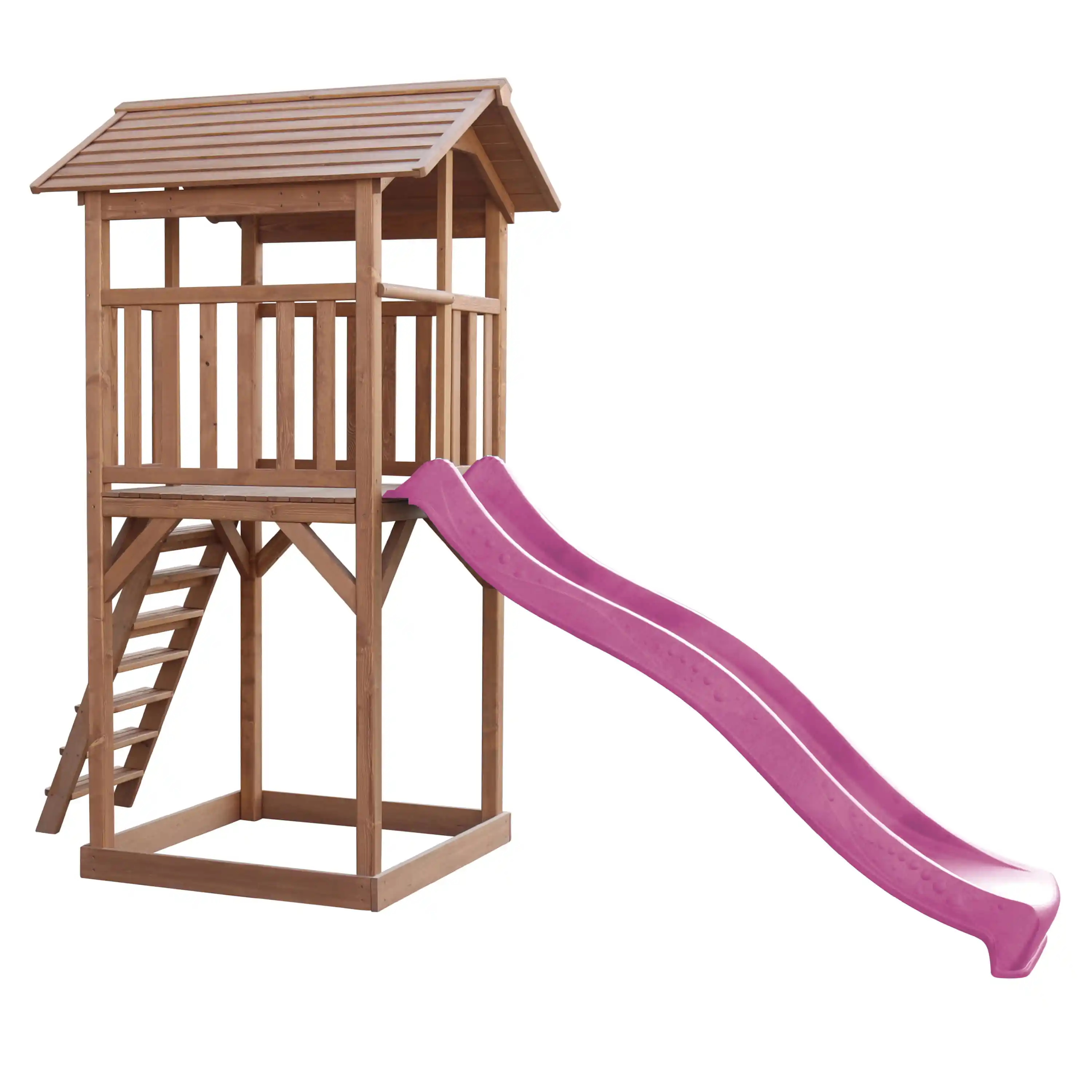 AXI Beach Tower Speeltoren Bruin - Paarse Glijbaan