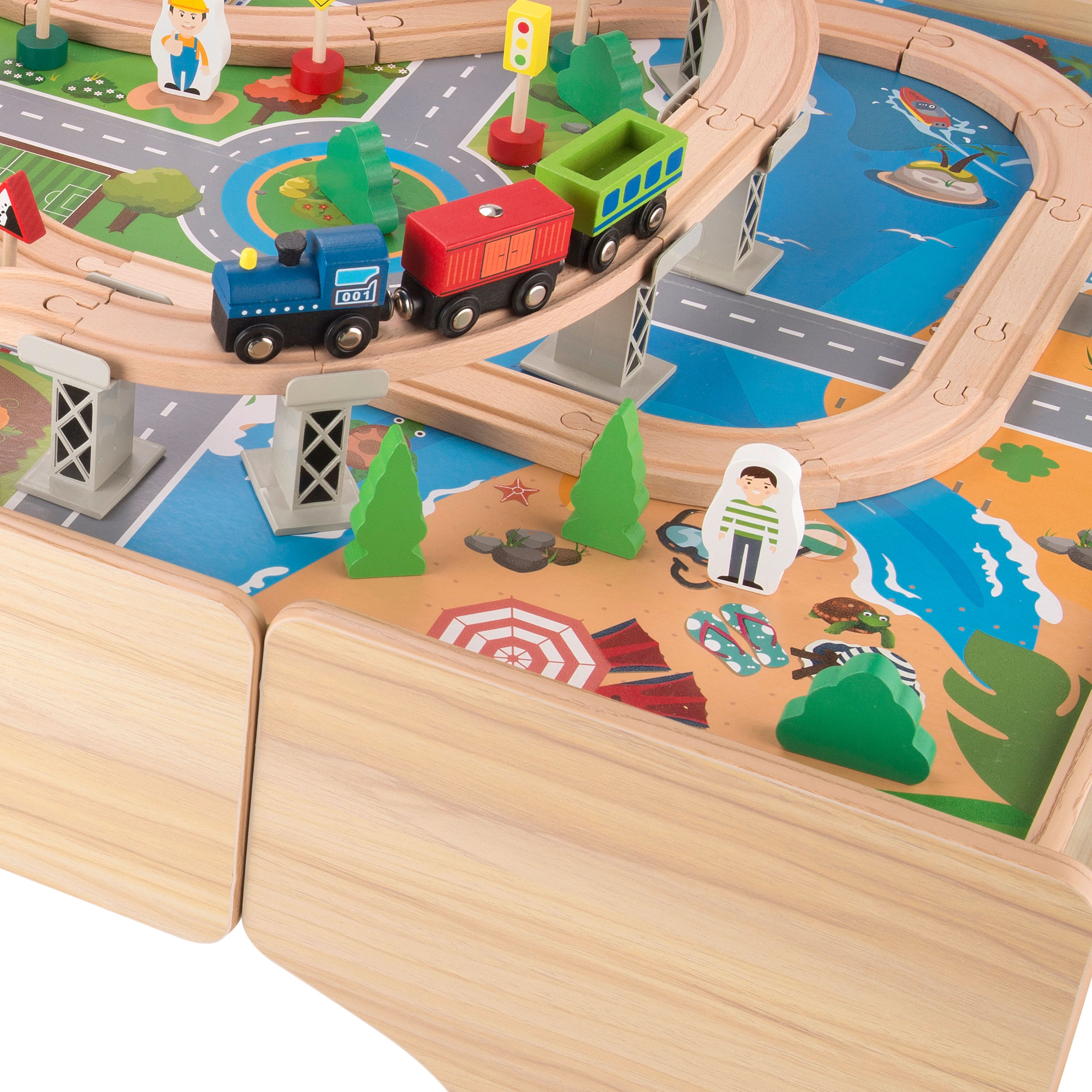 Sunny Tim Wooden Train Activity Table