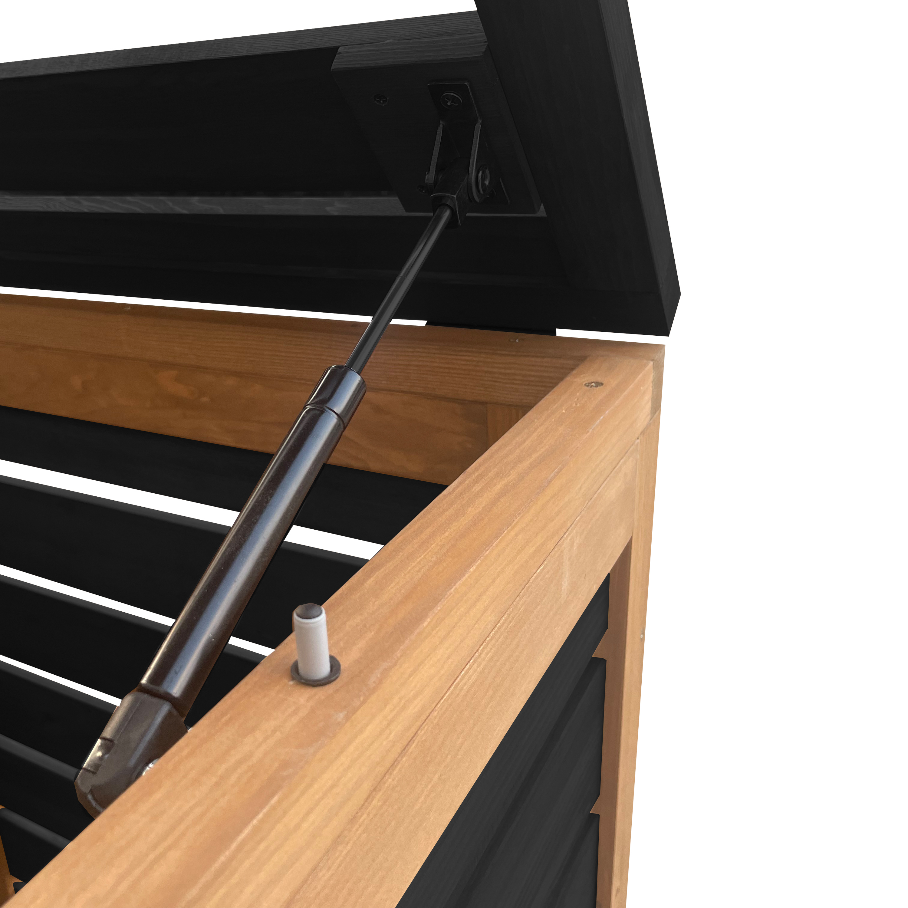 AXI Lex Wooden Bin Storage Black/Brown - 2 bins