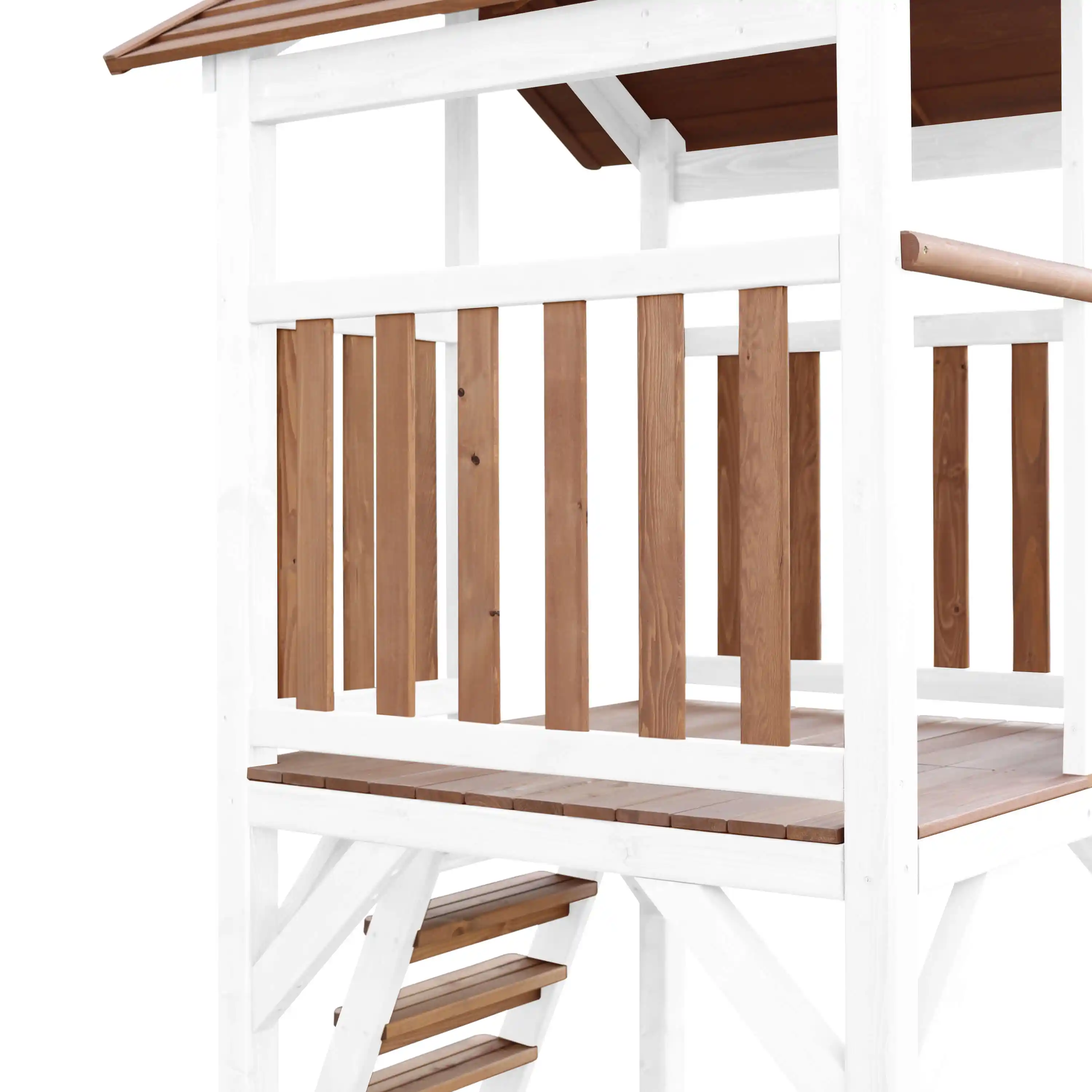 AXI Beach Tower Speeltoren met Roxy Nestschommel Bruin/wit - Witte Glijbaan