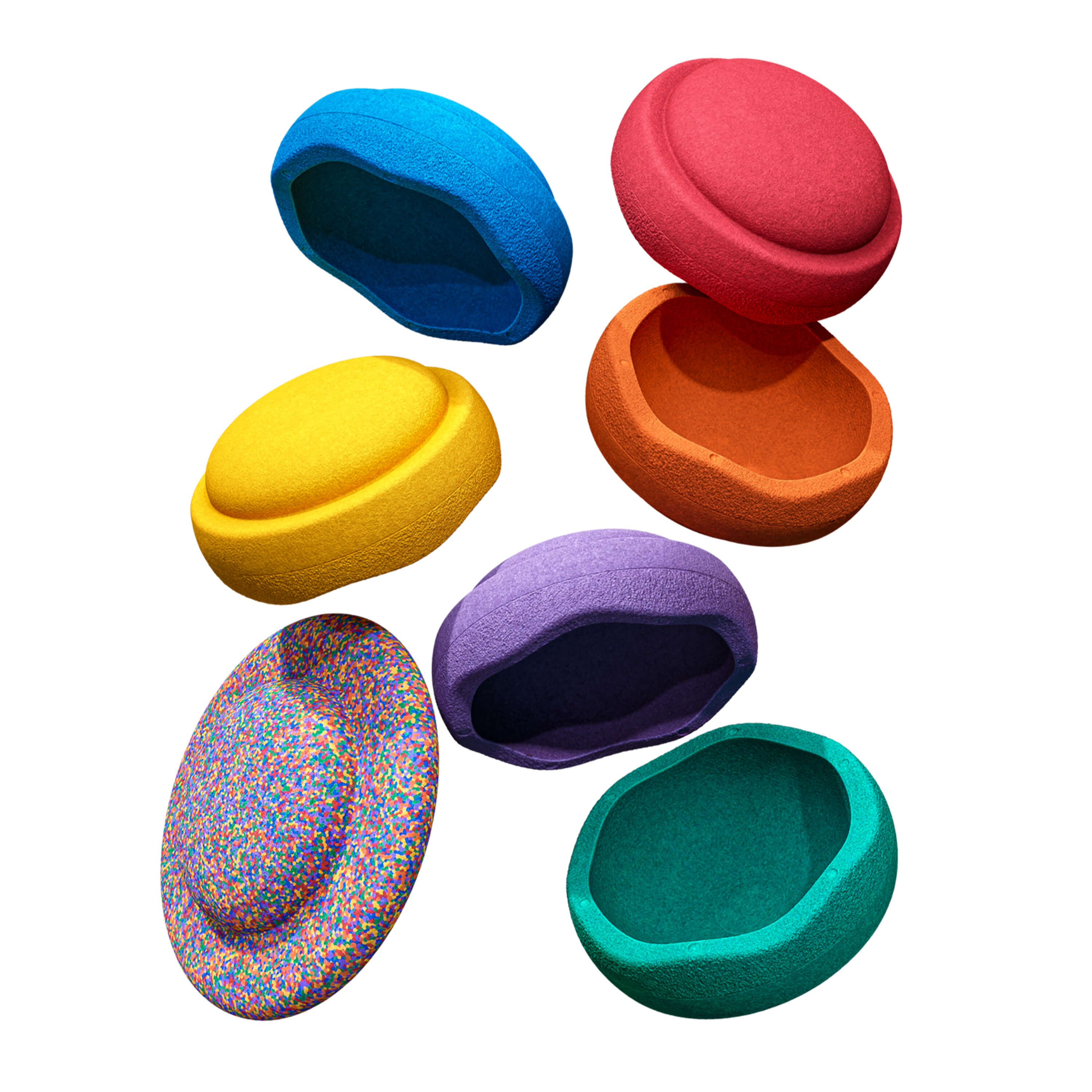 Stapelstein Rainbow Classic Set of 6 + 1 Balance Board
