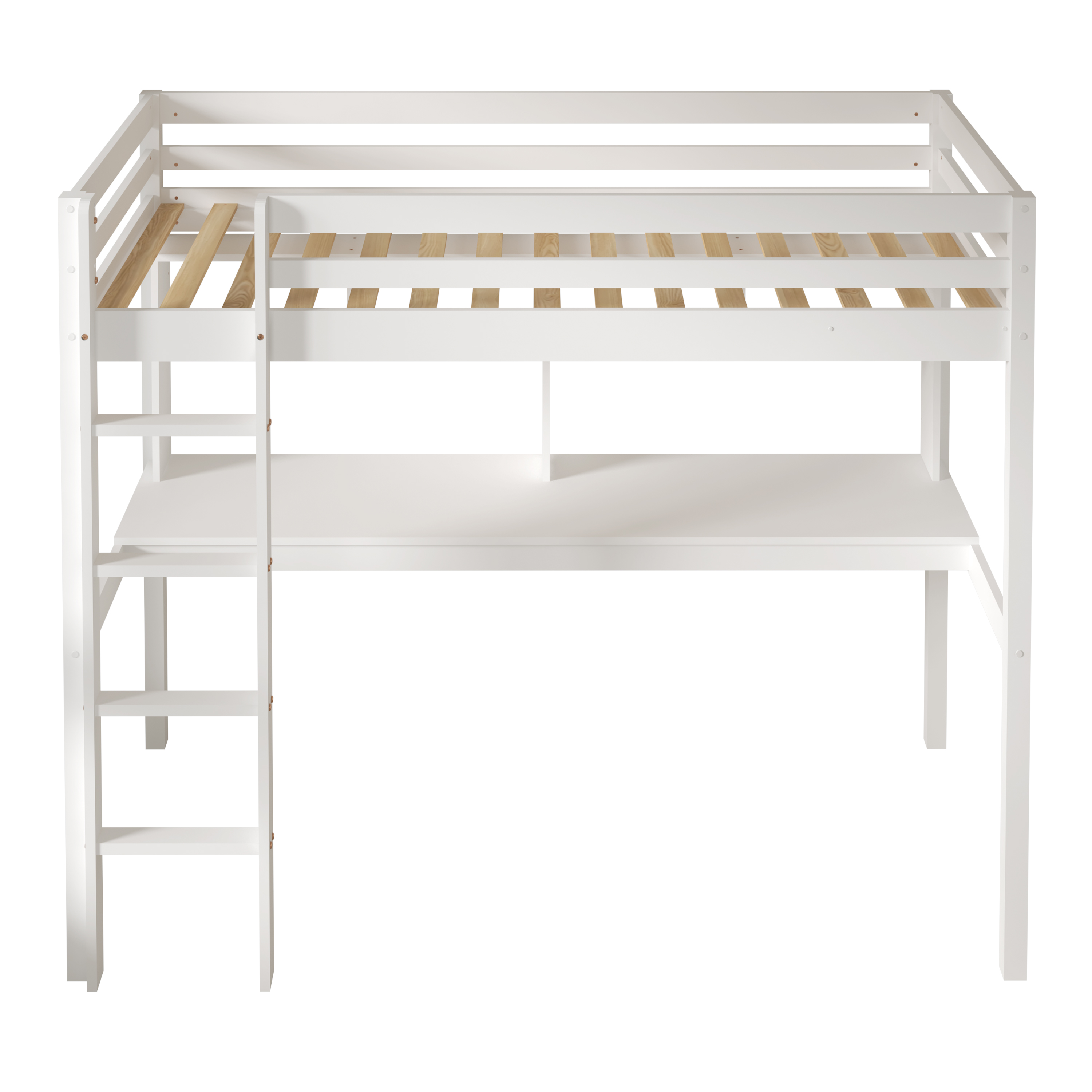 Sunny Sil Loft Bed with Desk White – Without Mattress