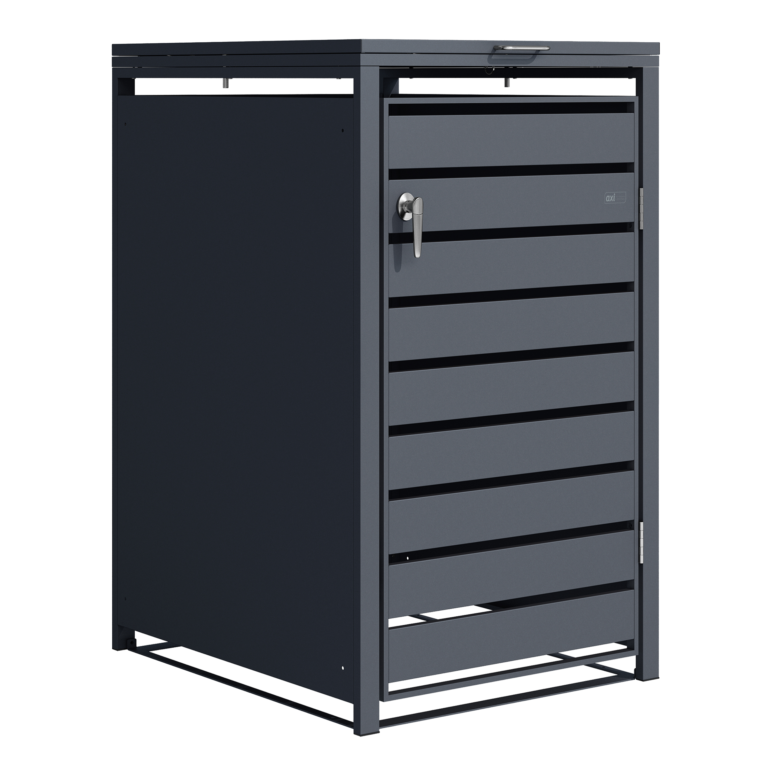 AXI Lucas Metal Garbage Bin Shed Anthracite - 1 Garbage Bin