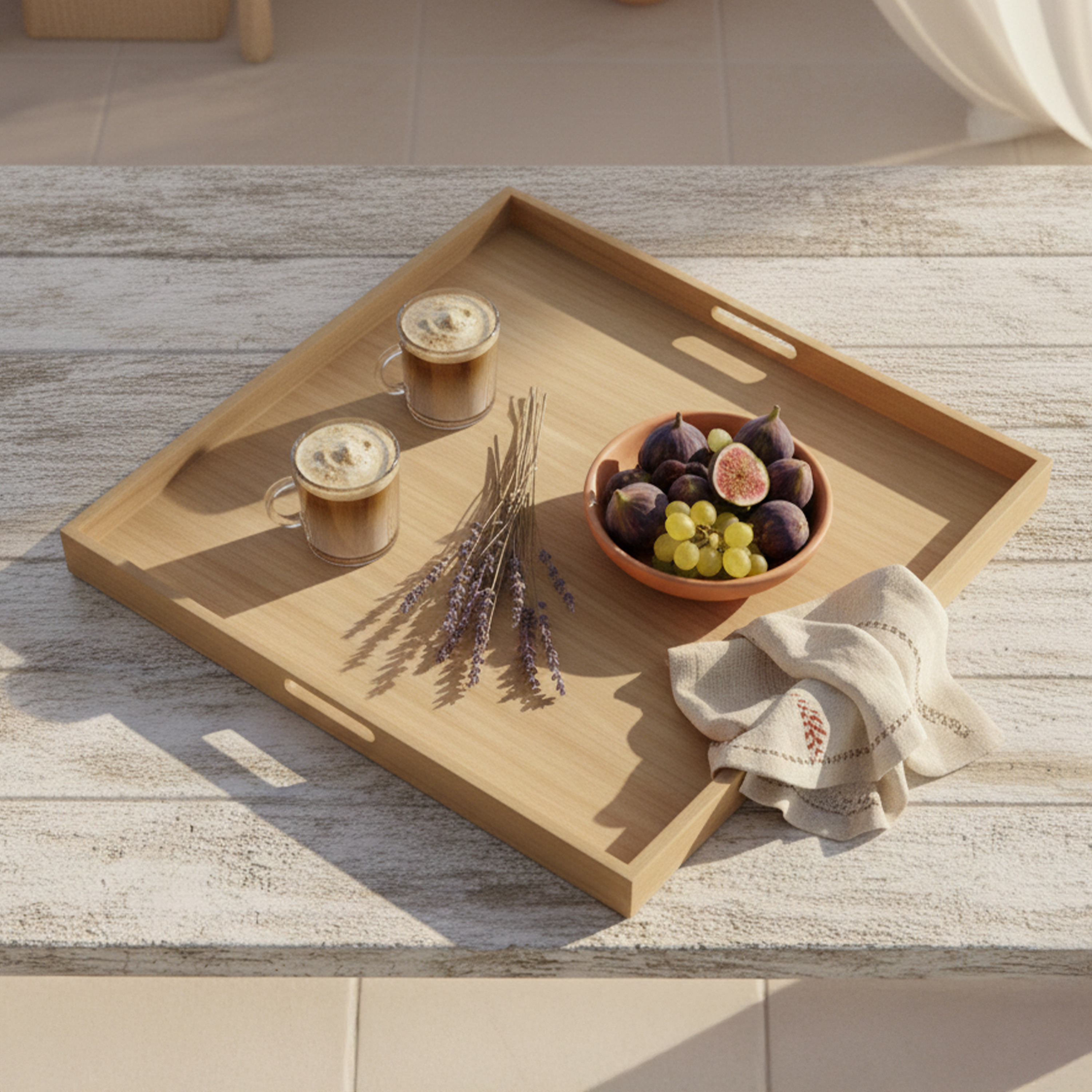 AXI Bayu Teak Tray 60x60x5 cm