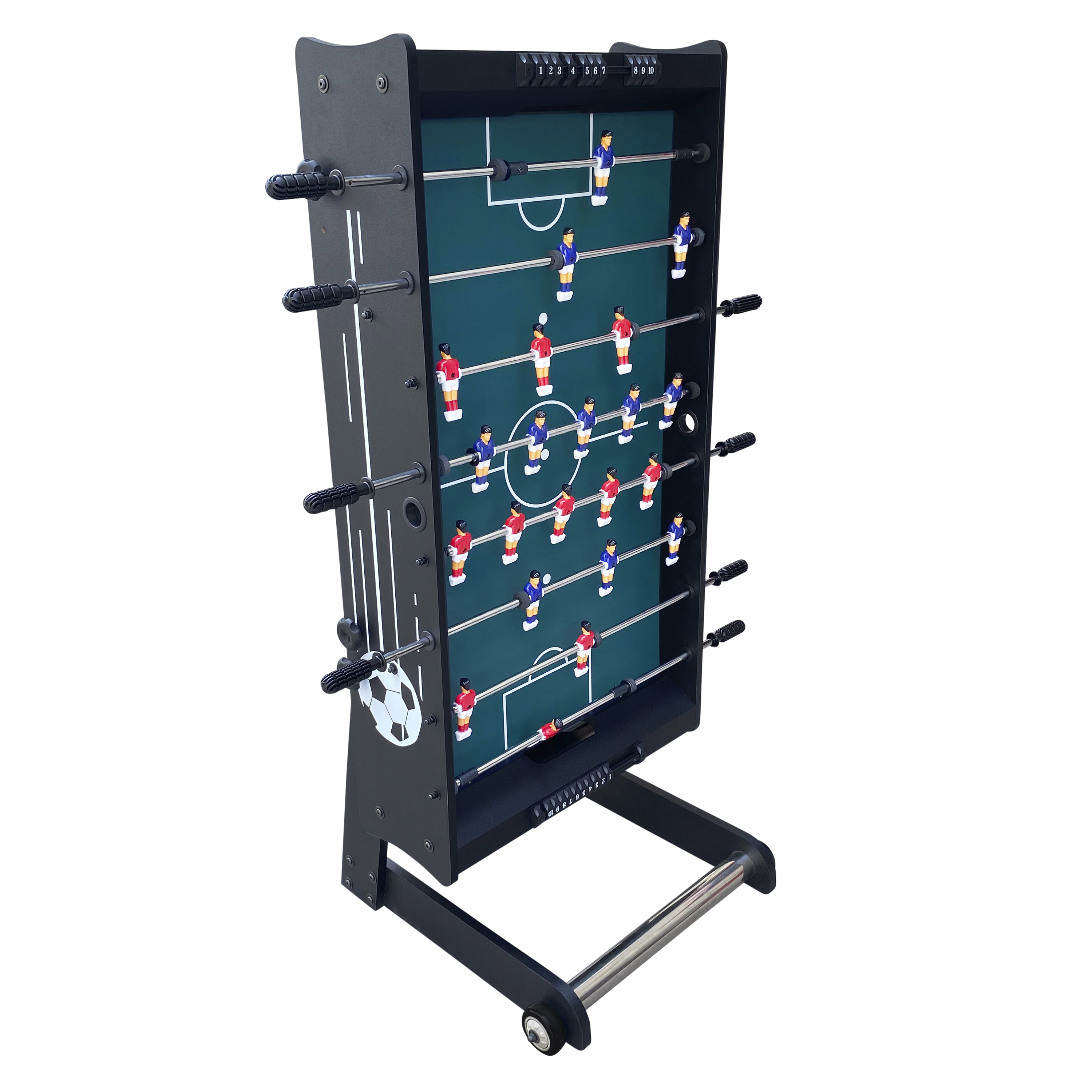 Cougar Scorpion Kick TS Folding Football Table - Black-8717973936046 Cougar Scorpion Kick TS Folding Football Table - Black
