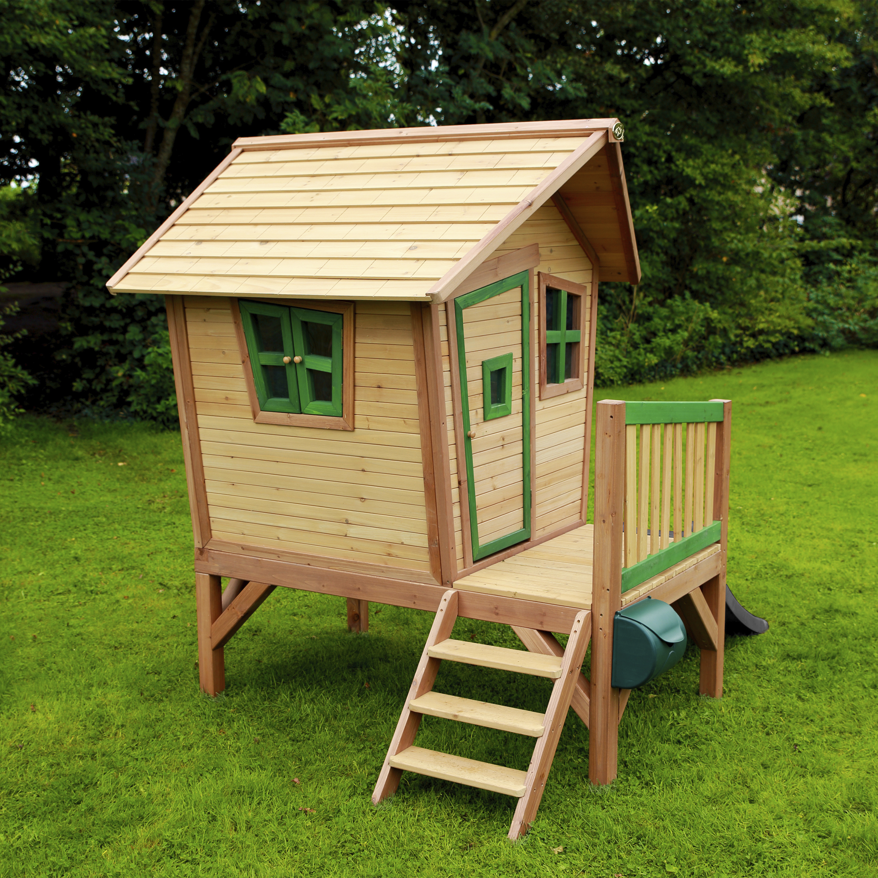 AXI Robin Playhouse Brown/Green - Grey Slide