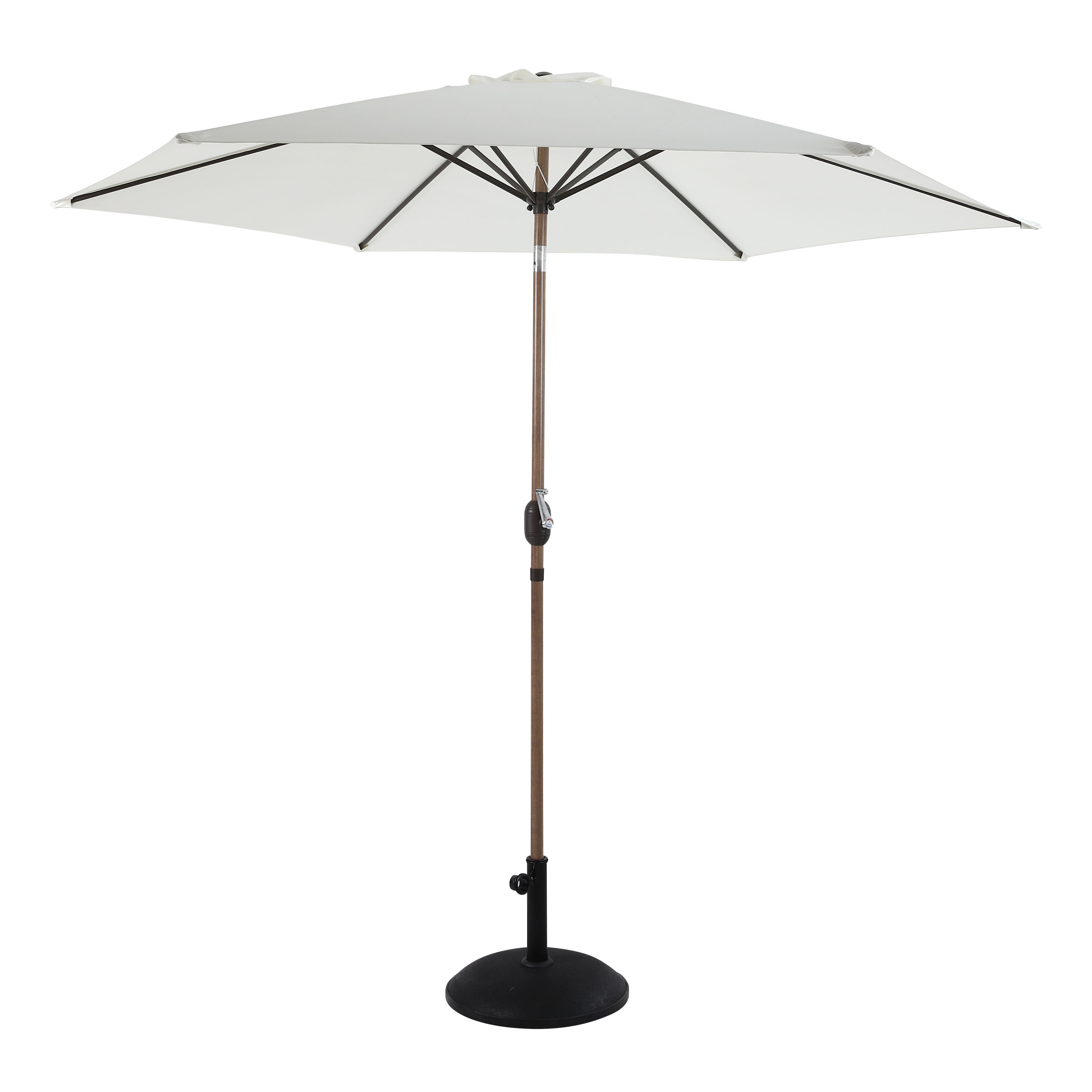 AXI Noor Centre Pole Parasol Ø 300cm incl. parasol base Oak-look/Beige
