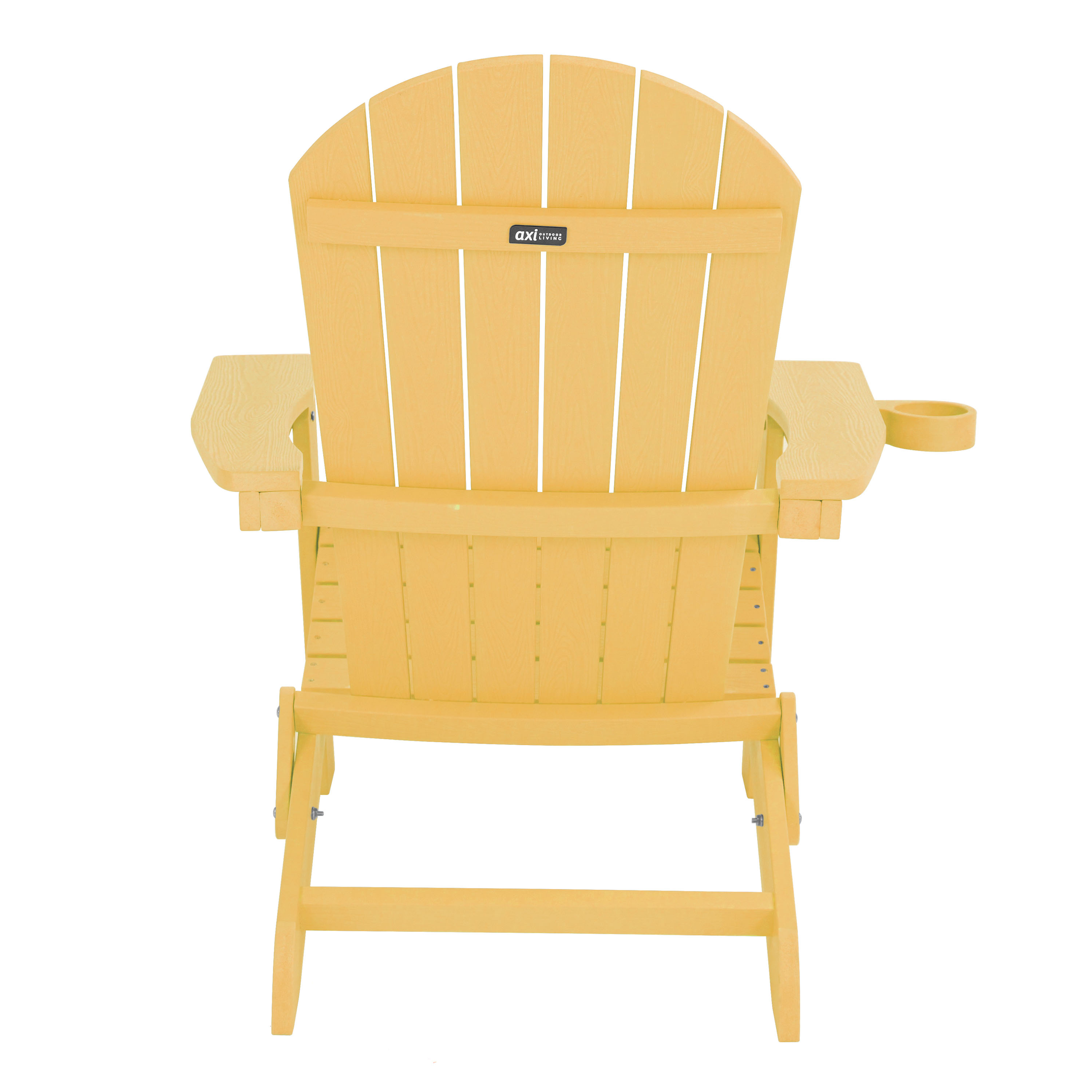 AXI Claire Folding Adirondack Chair Plastic Yellow