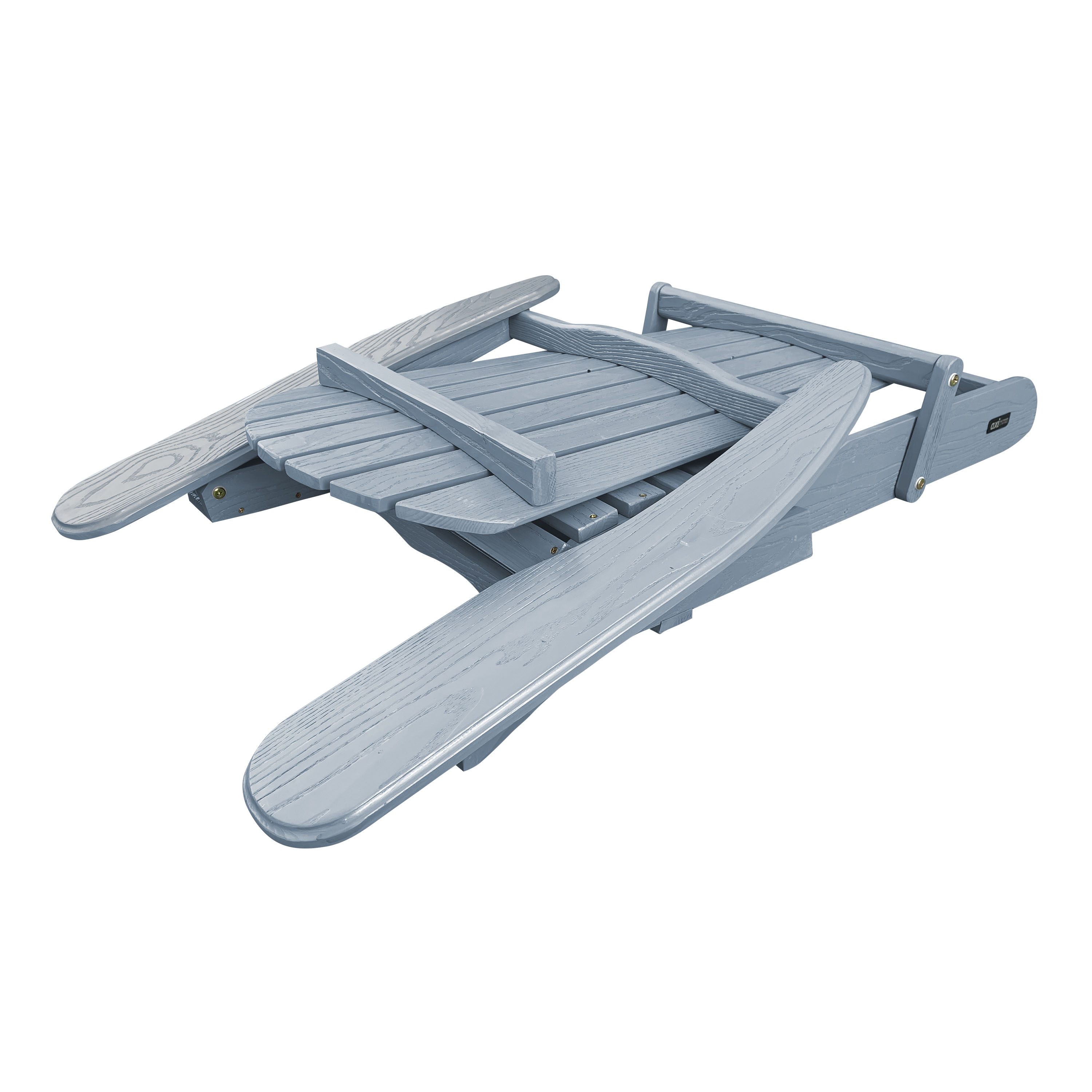 AXI Alexa Folding Adirondack Chair with Footrest Grey