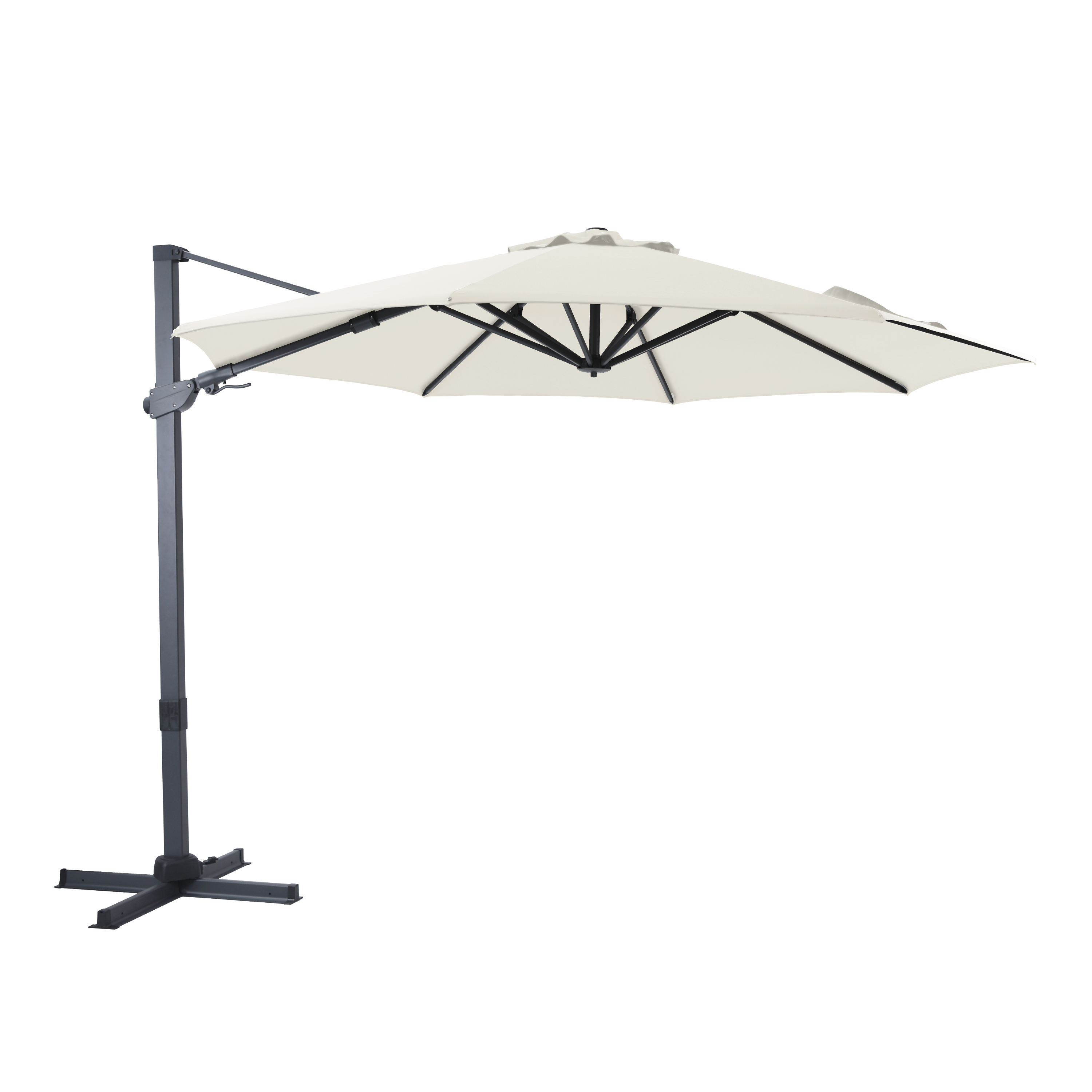 AXI Cyrus Premium Zweefparasol Ã˜ 300cm Antraciet/beige 