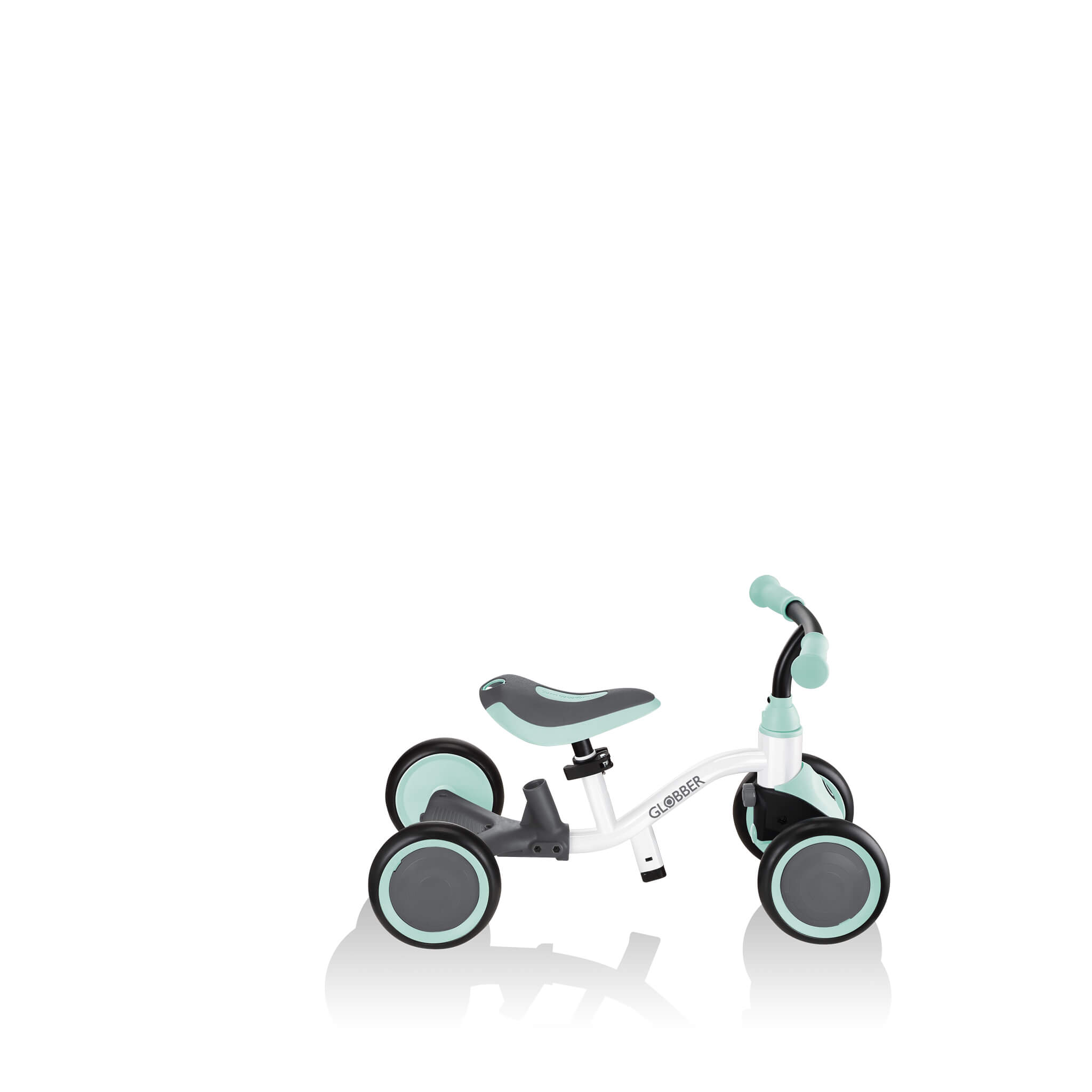 Globber Learning Bike 3-in-1 Leerfiets Wit Pastel Mint-4895224405771 Globber Learning Bike 3-in-1 Leerfiets Wit Pastel Mint