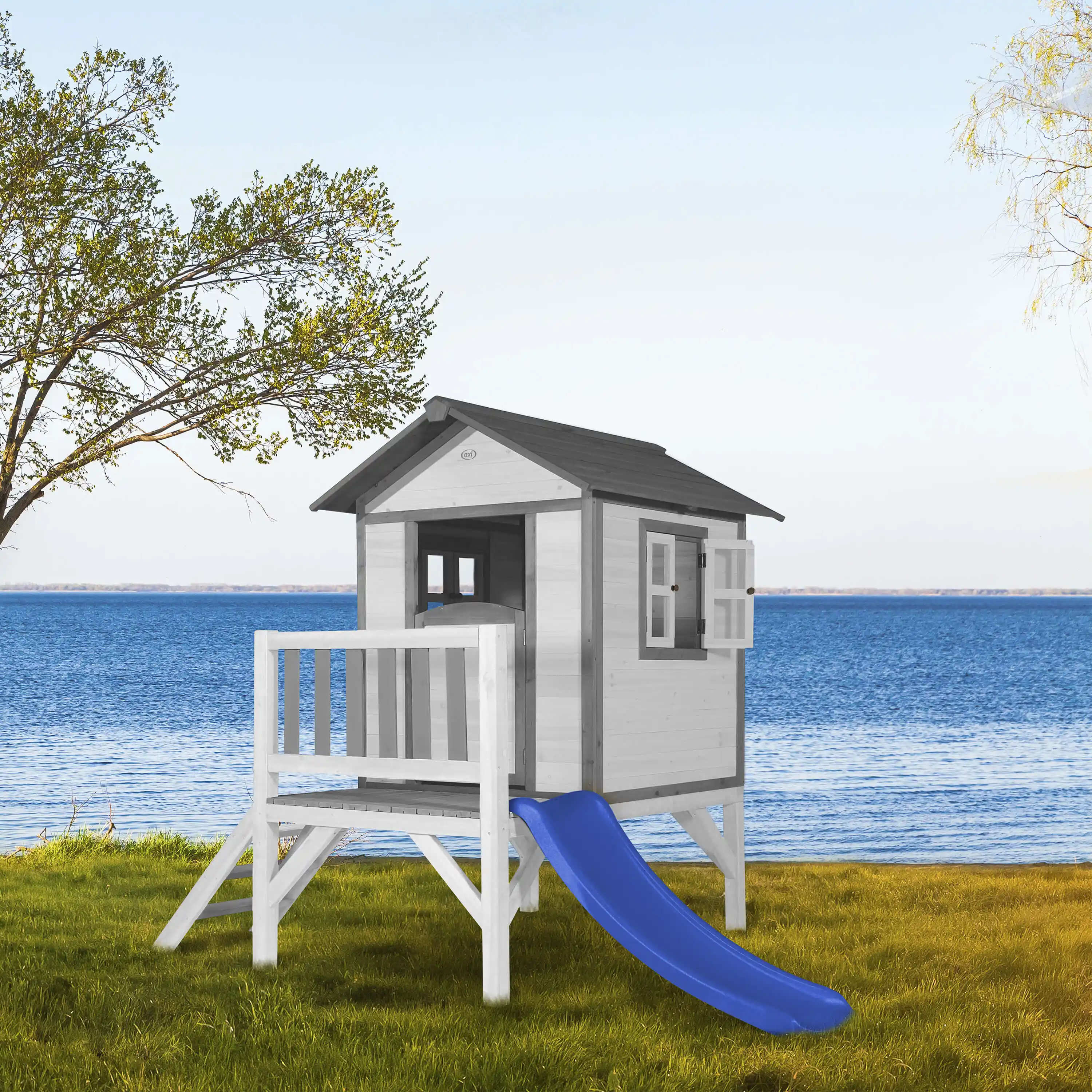 AXI Lodge XL Speelhuis Klassiek - Blauwe Glijbaan