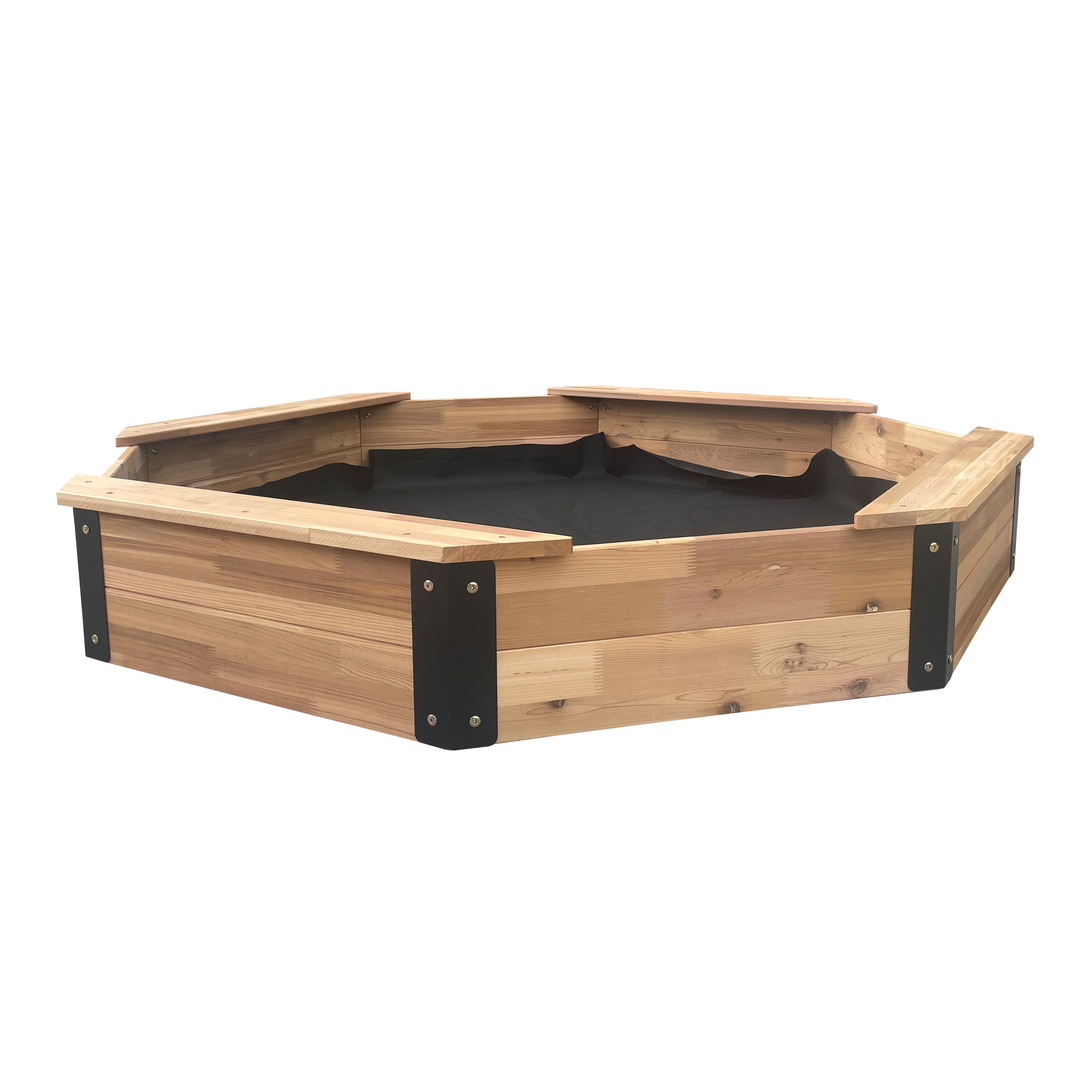 AXI Onno XXL Sandbox Octagonal - 200 x 200 cm - Brown/Anthracite