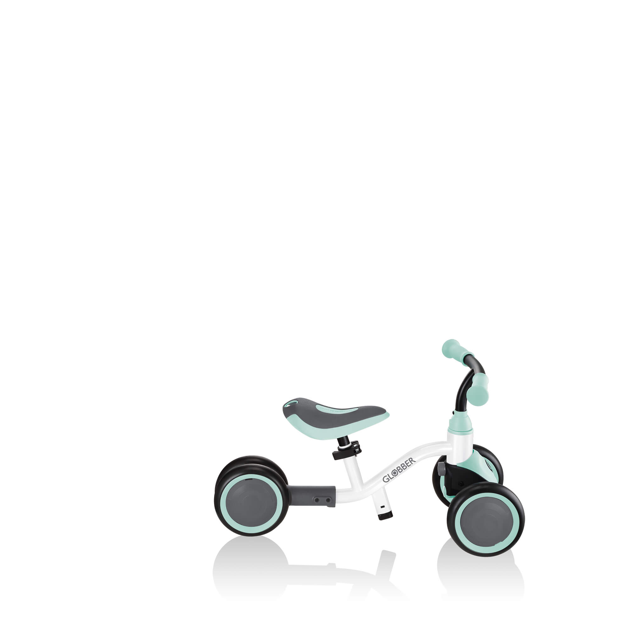 Globber Learning Bike 3-in-1 Leerfiets Wit Pastel Mint-4895224405771 Globber Learning Bike 3-in-1 Leerfiets Wit Pastel Mint