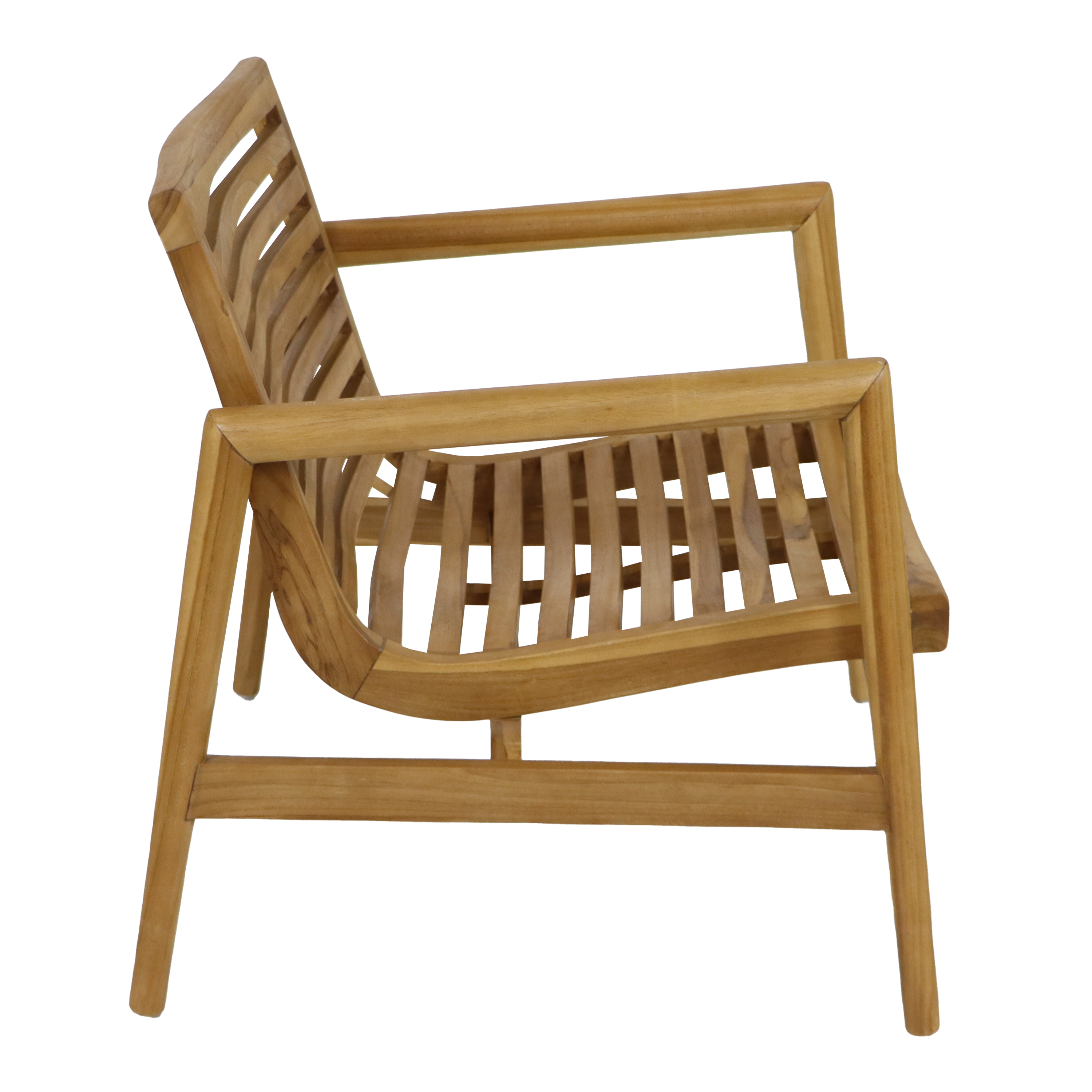 AXI June Lounge Set 4-piece with bench. table & 2 chairs - Teak/Cream-8720365066191 AXI June Lounge Set 4-piece with bench. table & 2 chairs - Teak/Cream