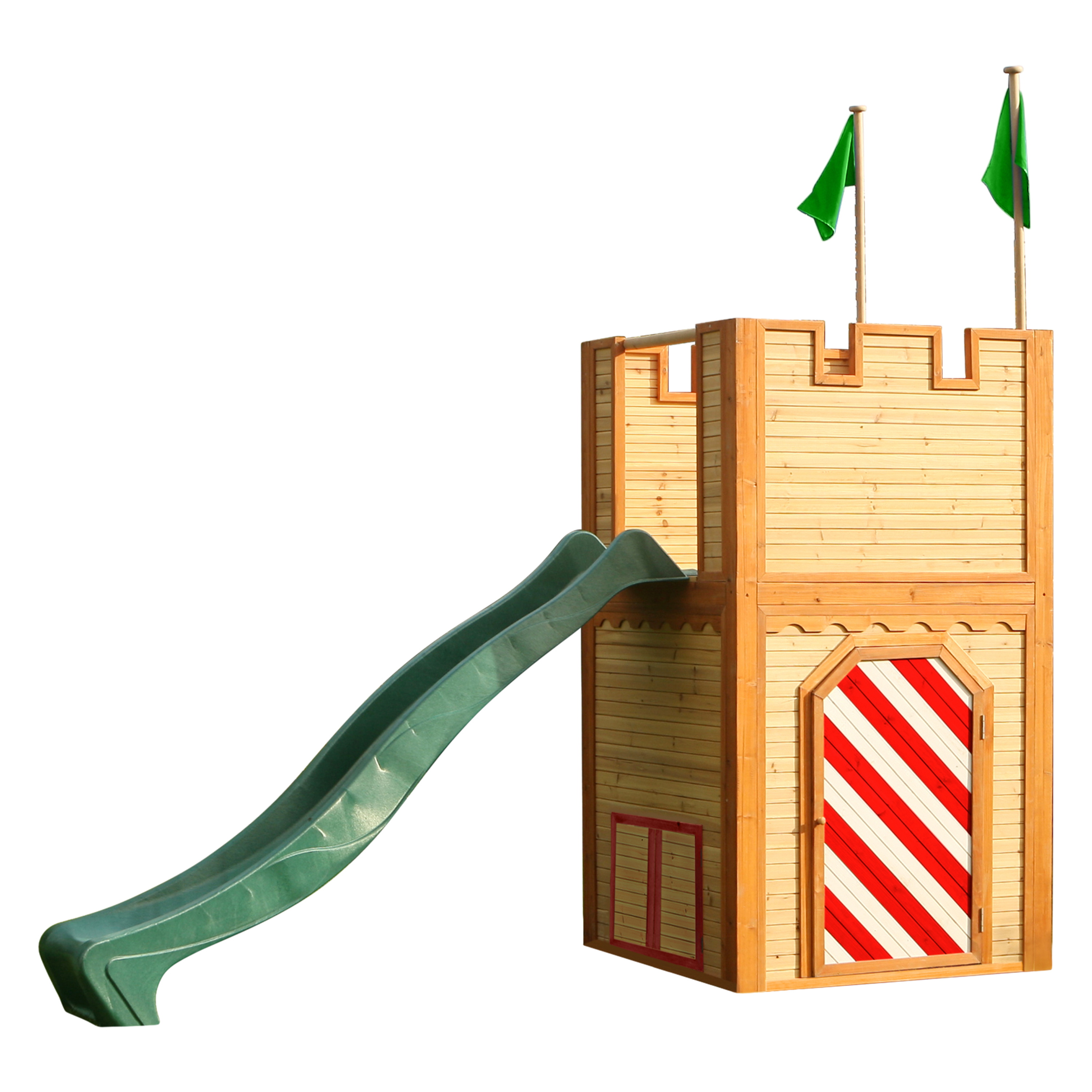 AXI Arthur Playhouse Brown/Red - Green Slide