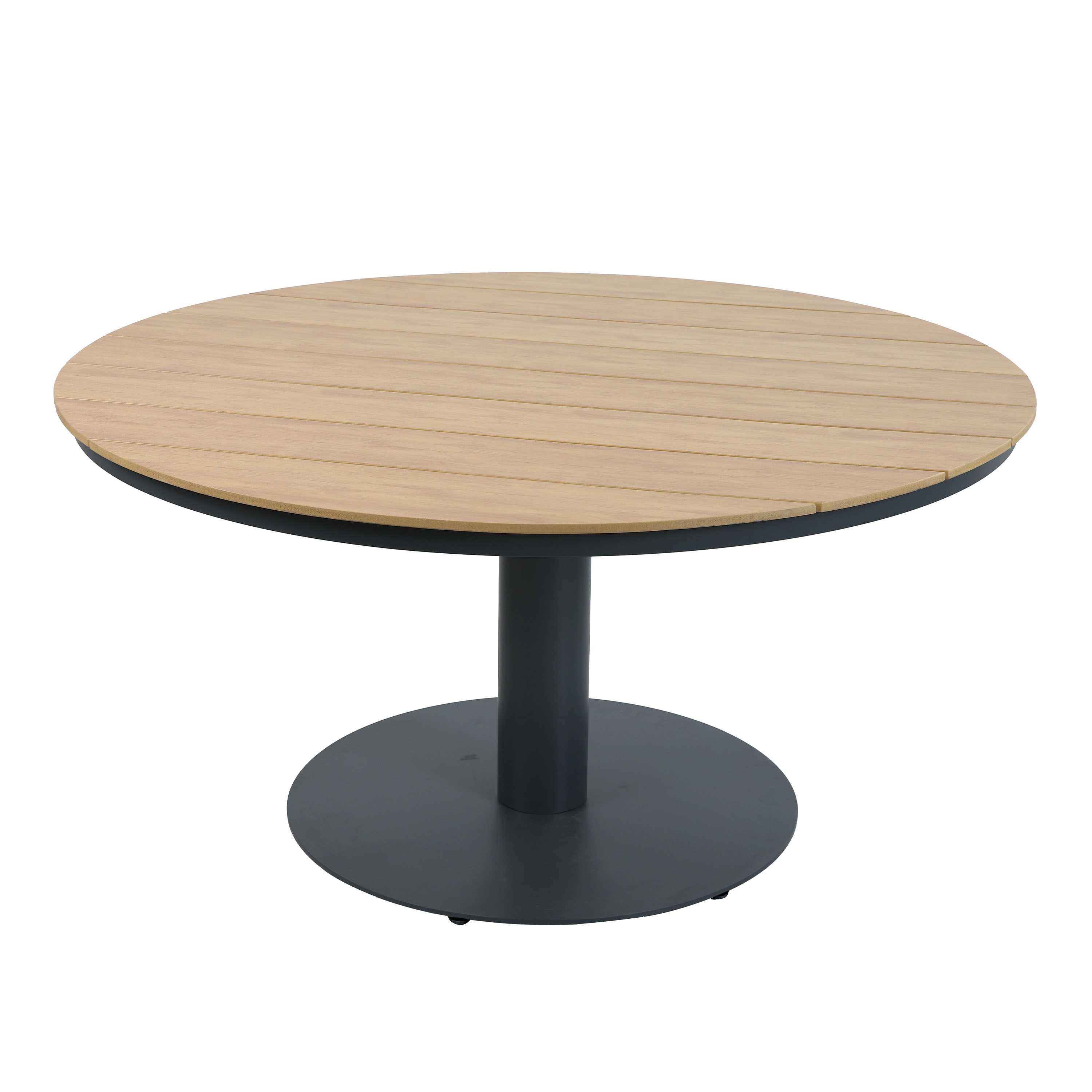 AXI Jay Dining Garden Table Anthracite with Polywood in Wood Effect