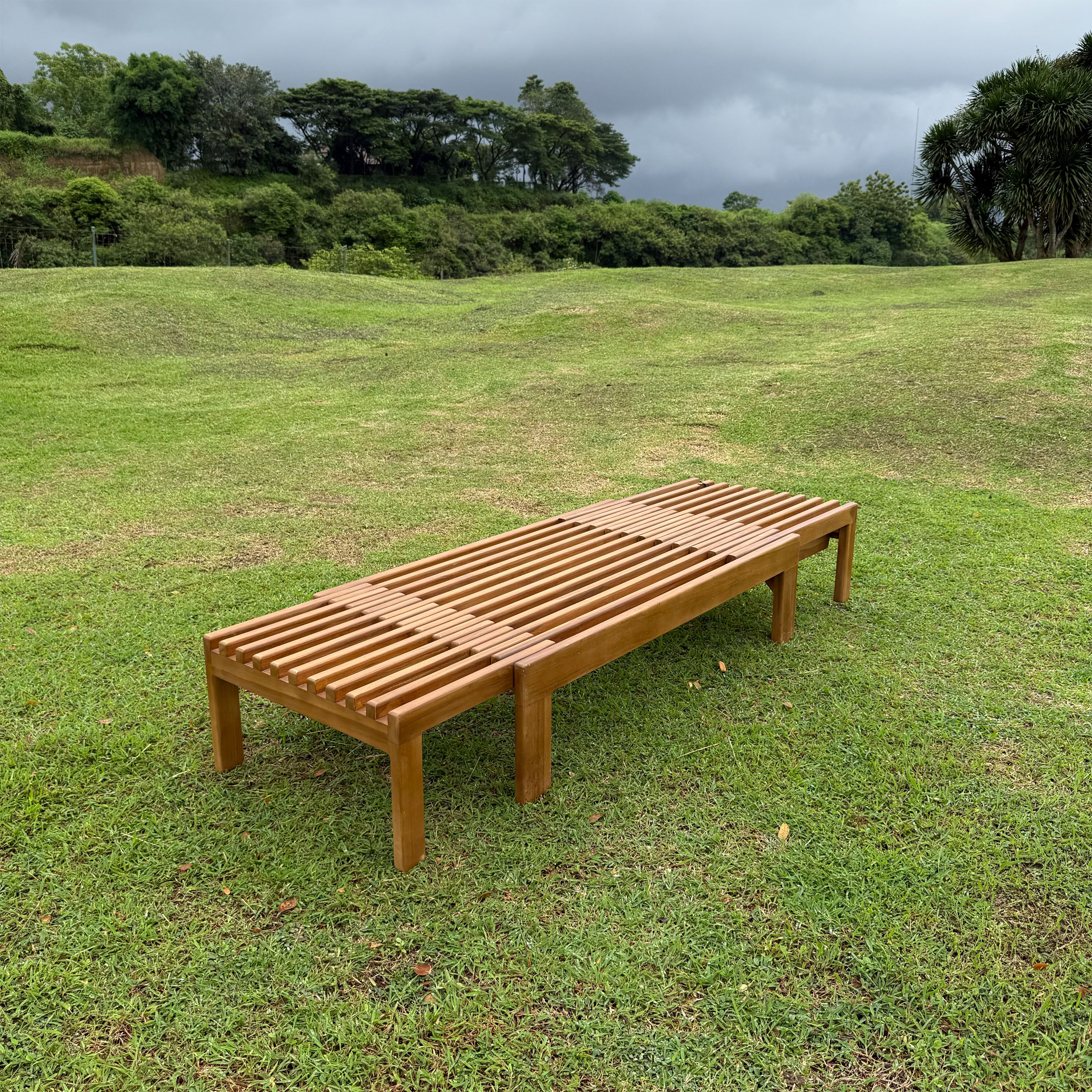 AXI Rowan 2-in-1 Sunbed and Garden Bench - Teak