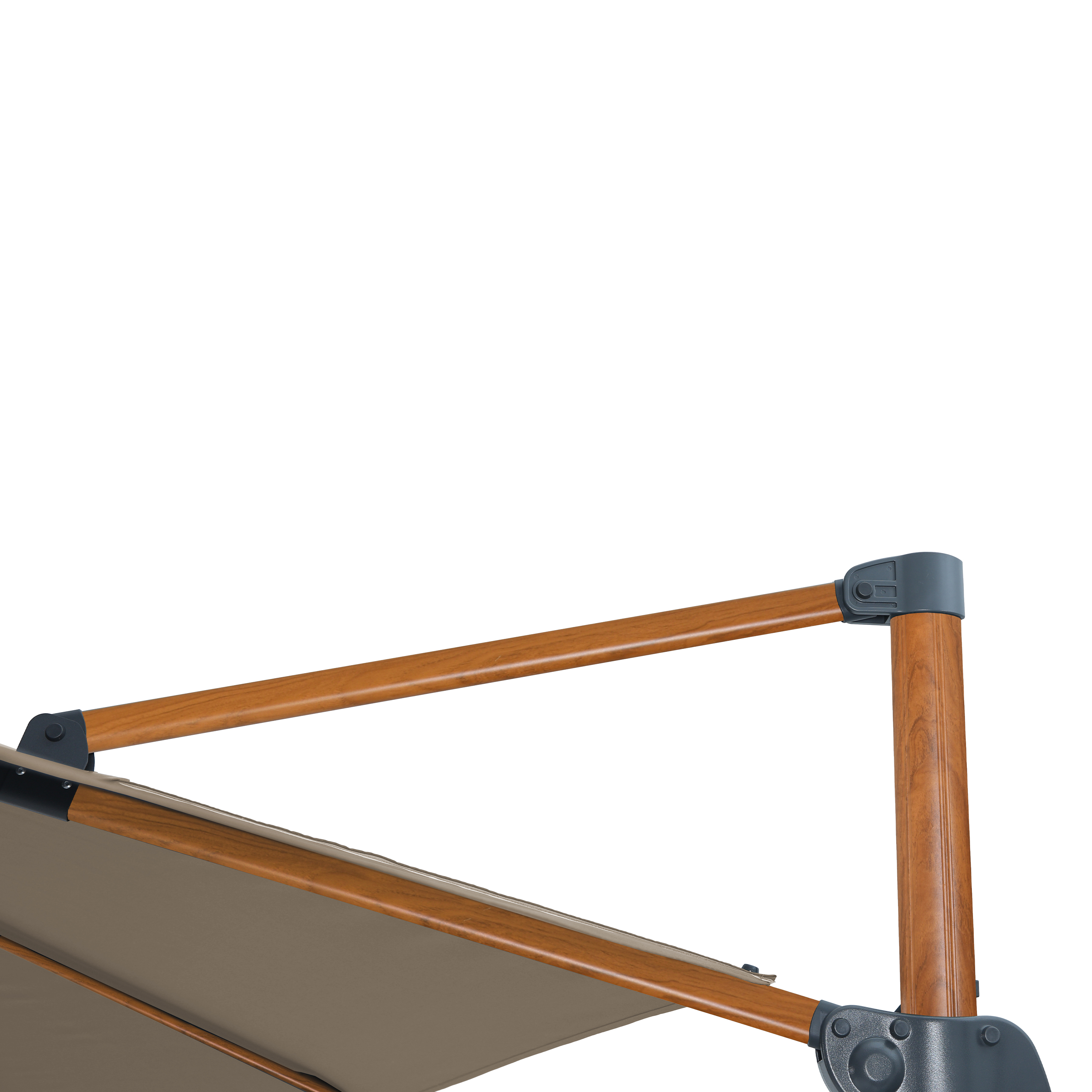 AXI Nima Cantilever Parasol 300x300 cm - Wood-look/Taupe