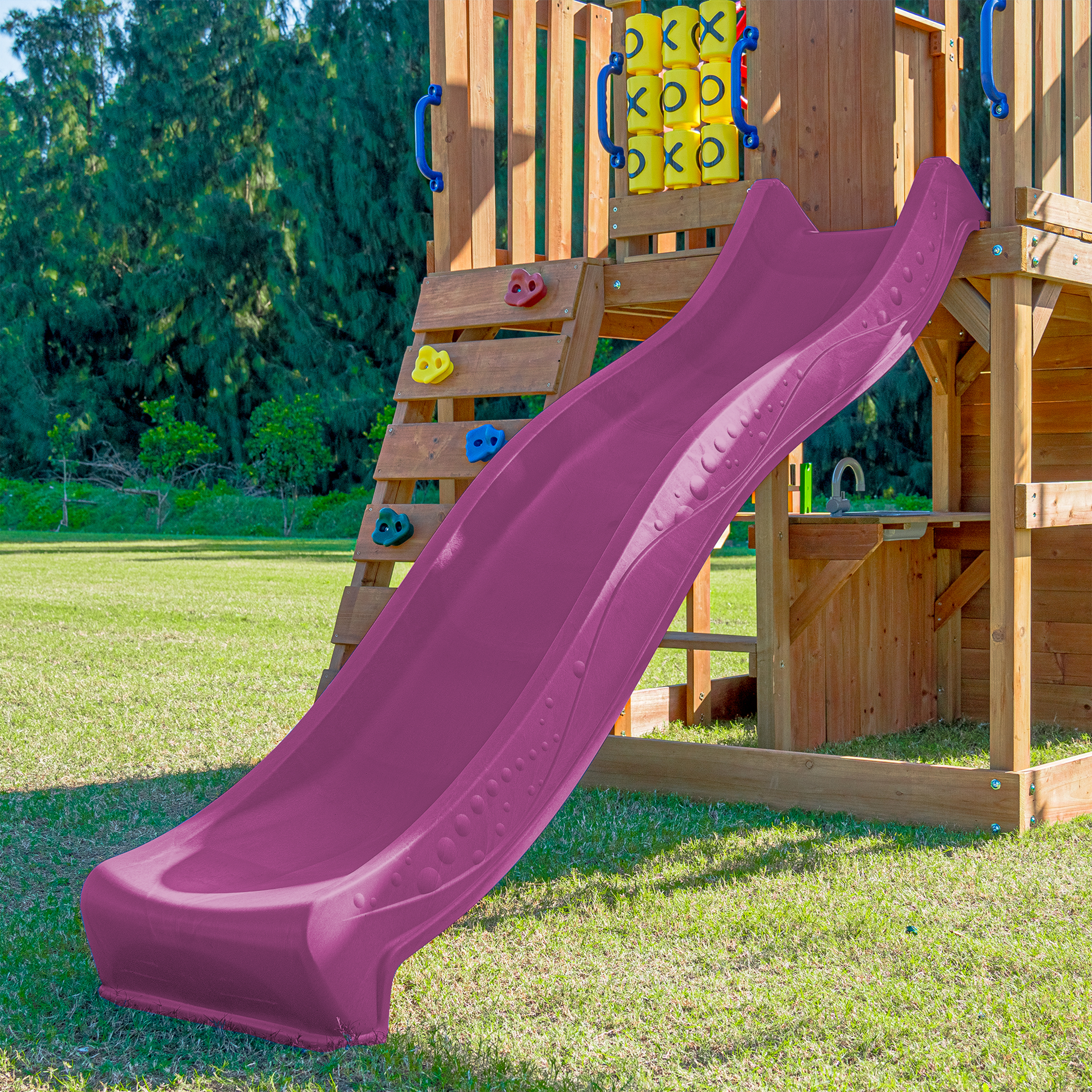 AXI Jack Climbing Frame with Double Swing and Trapeze – Purple Slide