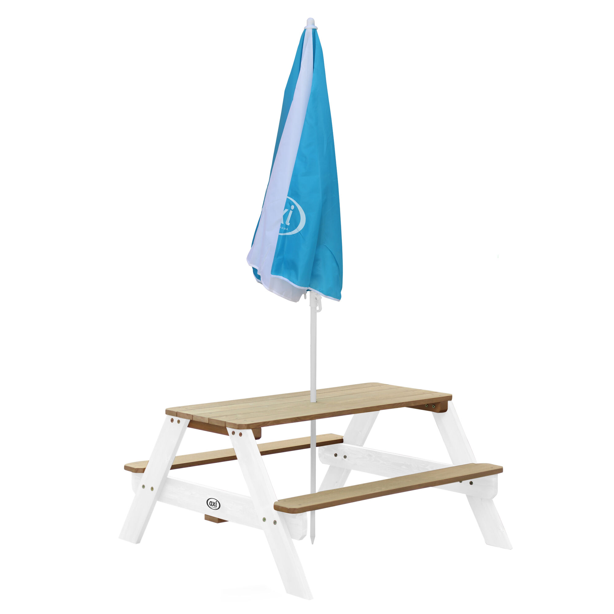 AXI Parasol âŒ€125 cm - Blauw/wit