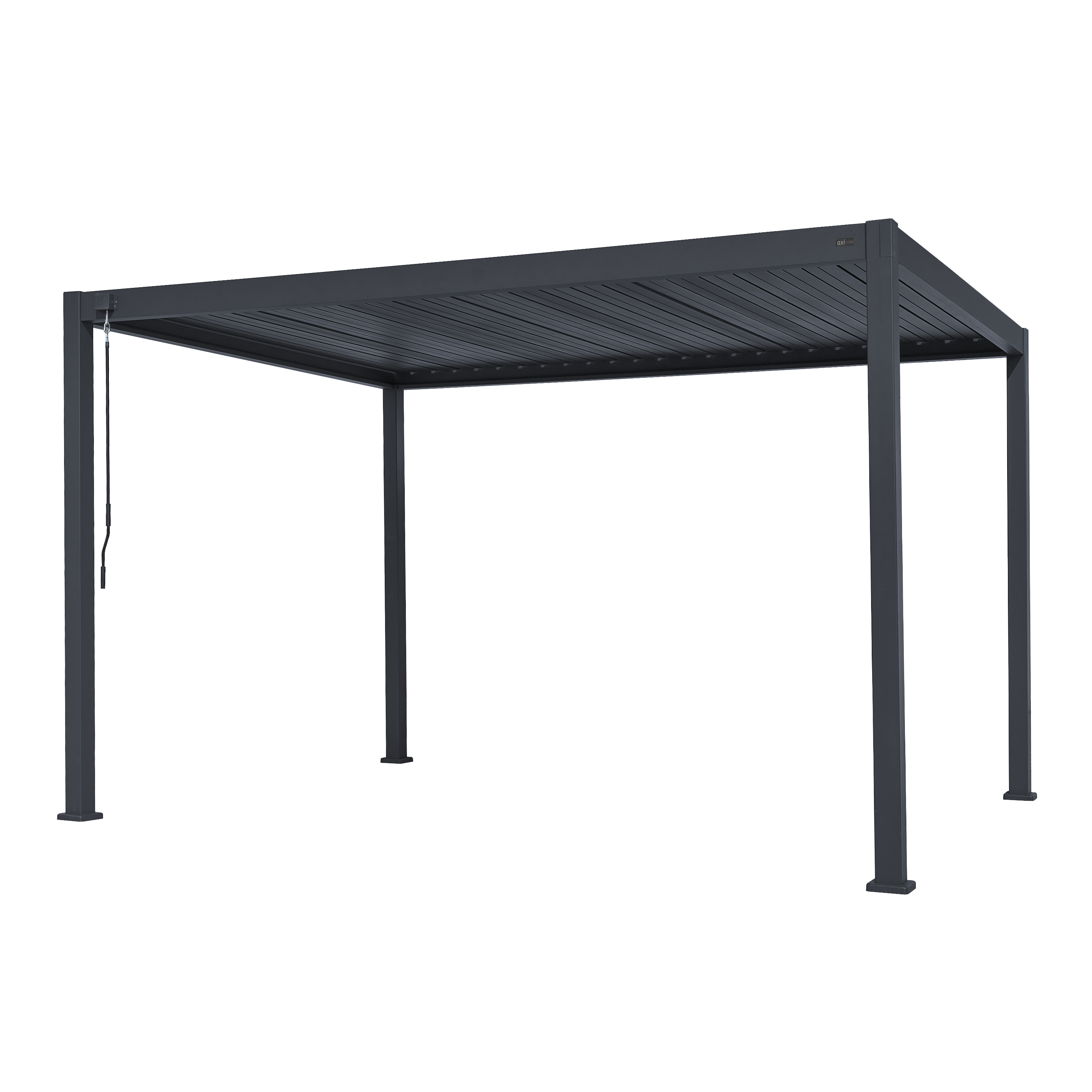 AXI Raya Aluminium Pergola 300 x 400 cm Anthracite-8720365066061 AXI Raya Aluminium Pergola 300 x 400 cm Anthracite