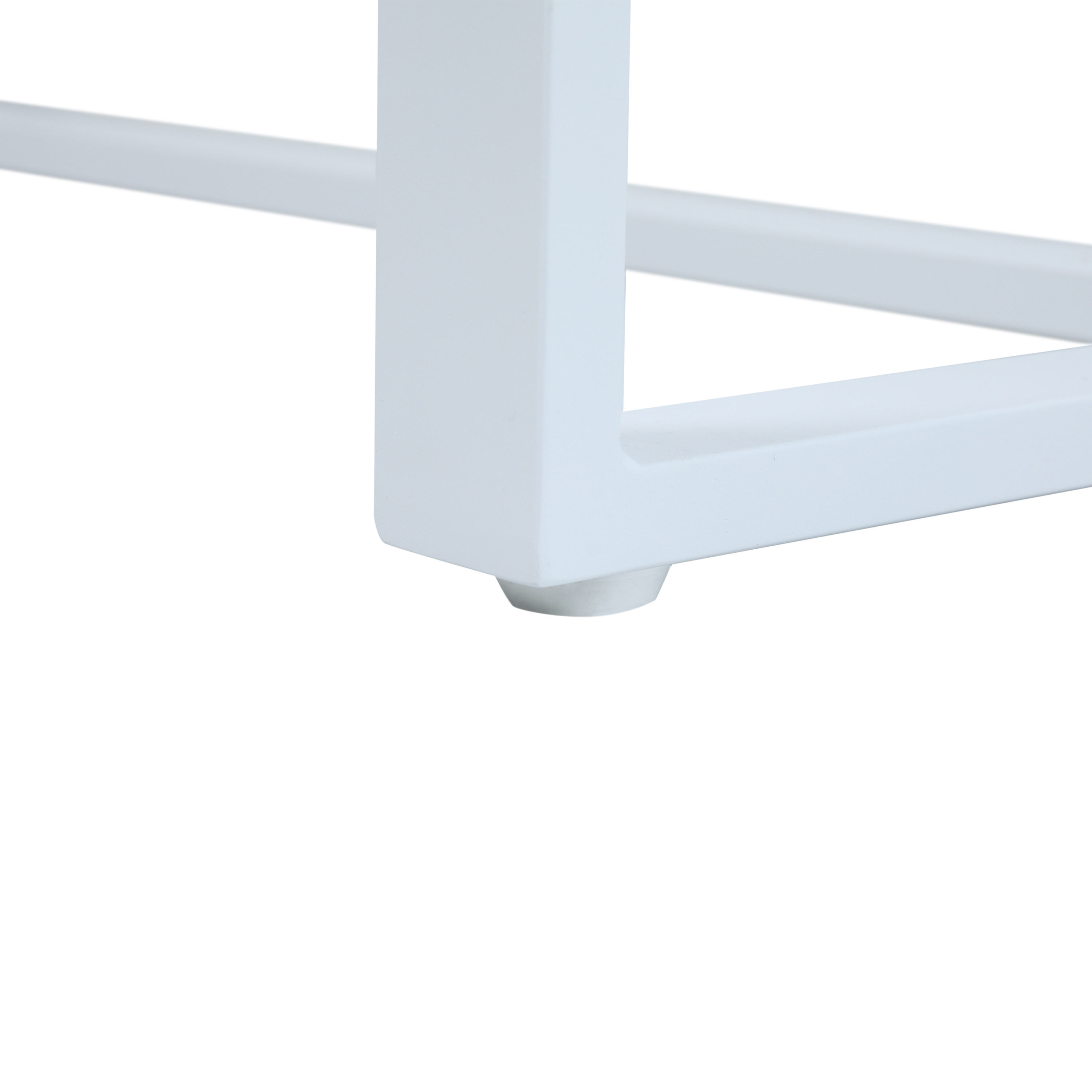 AXI Ravi Bar set with 4 bar stools White with Teak-look Polywood