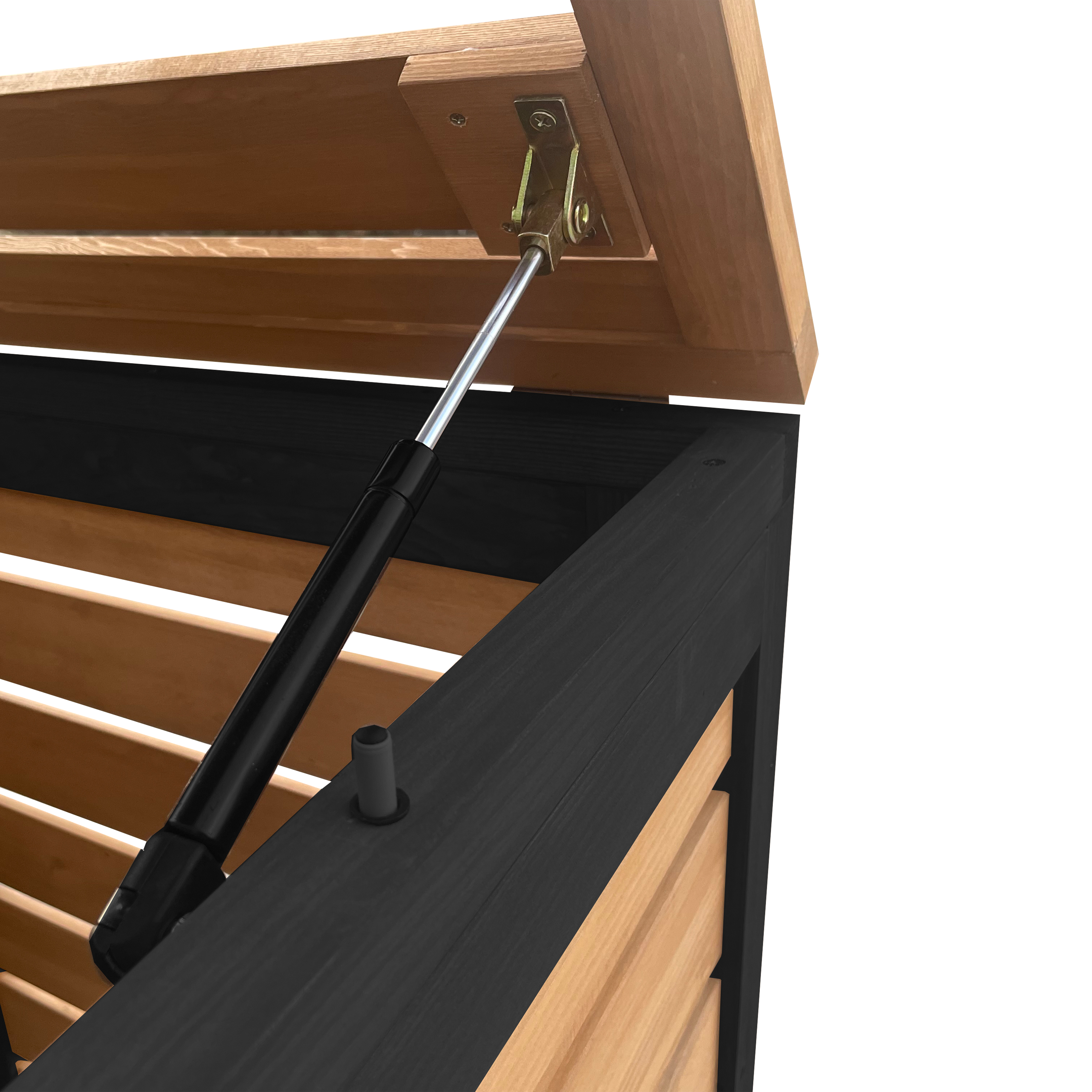 AXI Lex Wooden Bin Storage Brown/Black - 1 bin