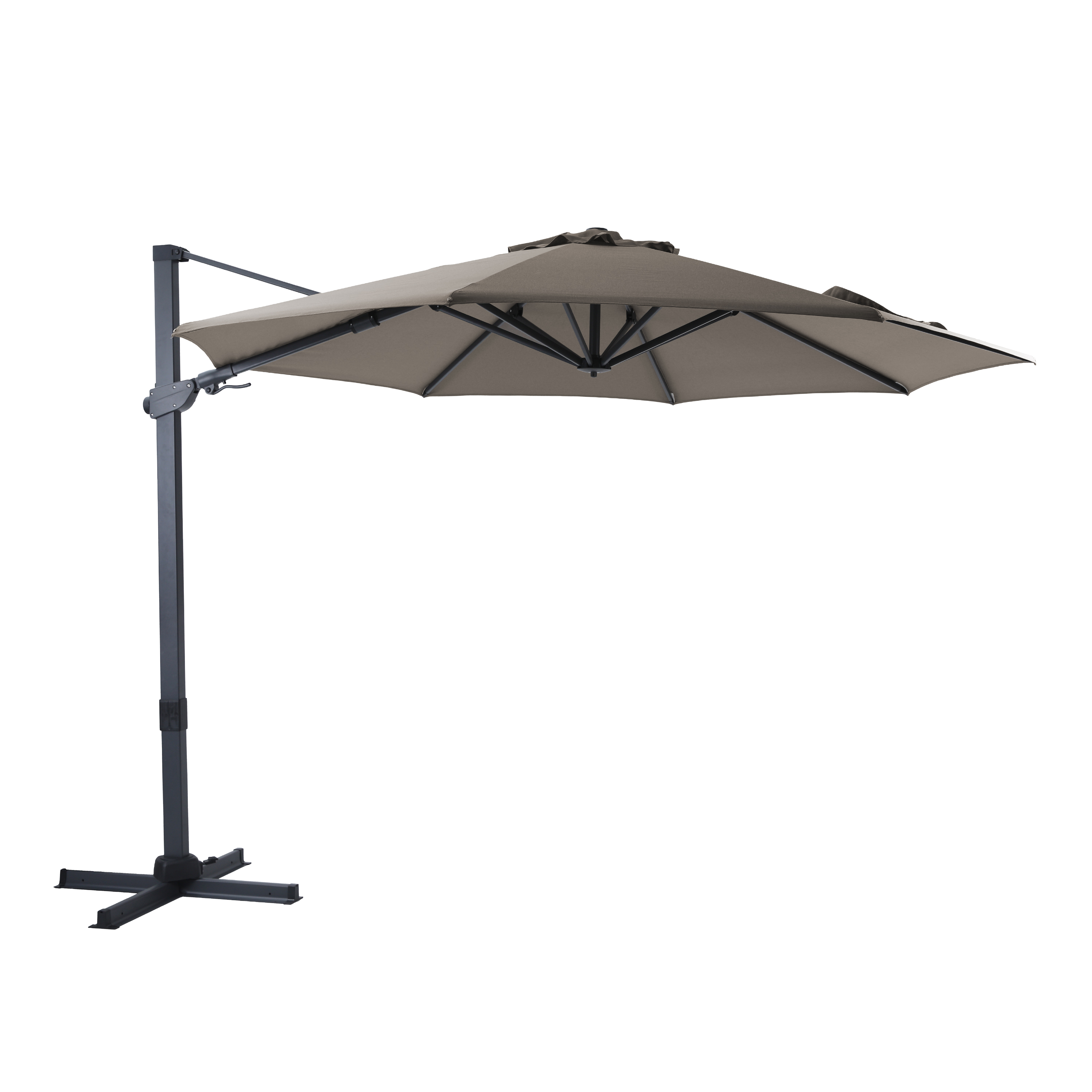 AXI Cyrus Premium Zweefparasol Ã˜ 300cm Antraciet/taupe