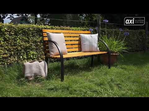 AXI Otis Træbænk med Mat Sort Stålramme